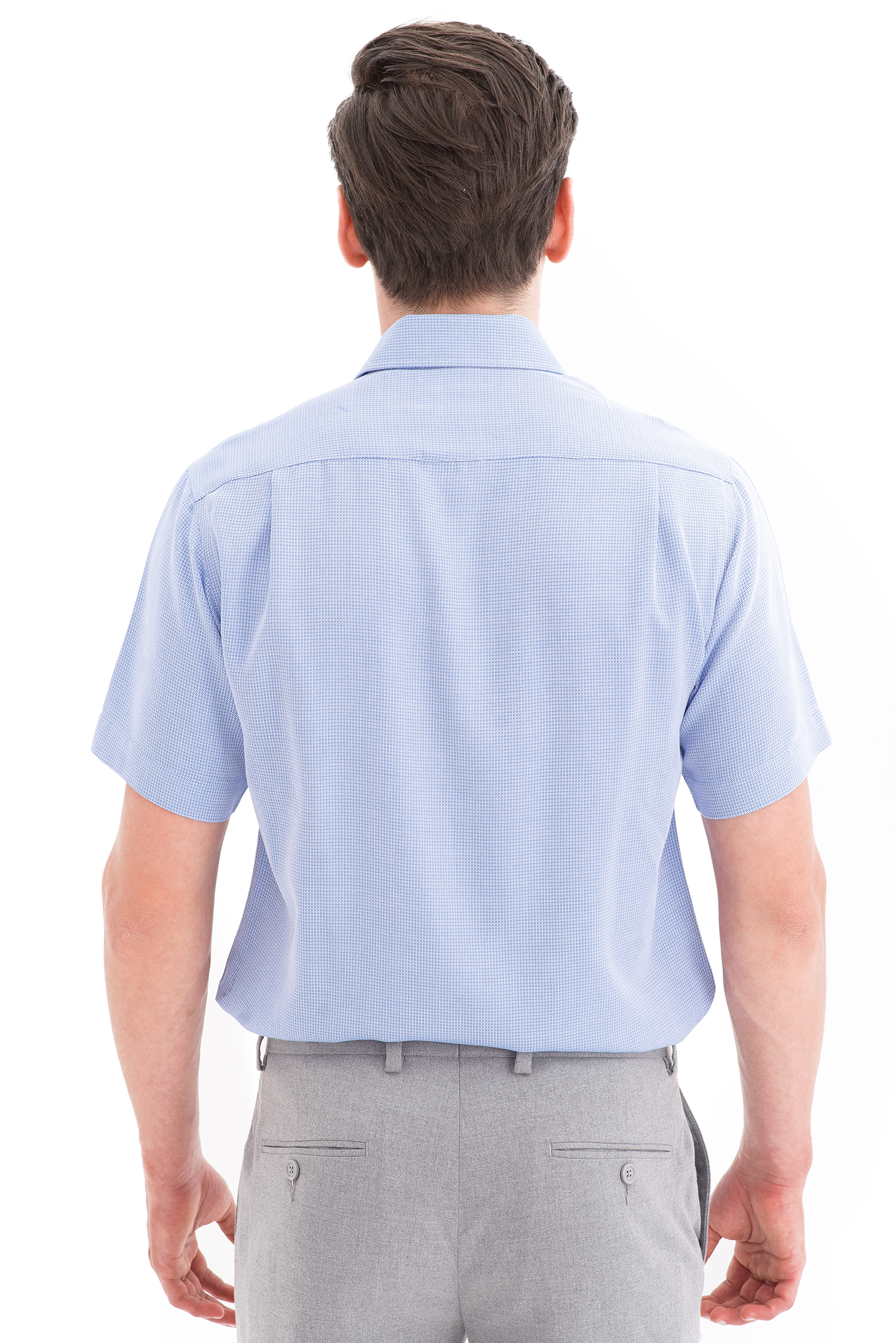 Sơ mi Nam Ngắn tay Classic fit - Caro Xanh - HẾT HÀNG