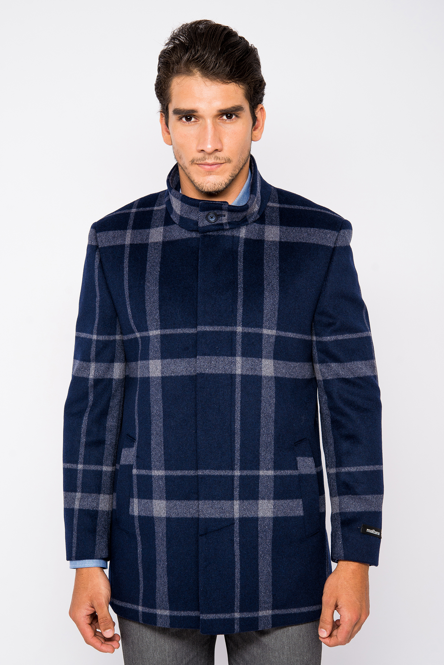 Áo Coat Nam Màu Caro Xanh Đen - HẾT HÀNG