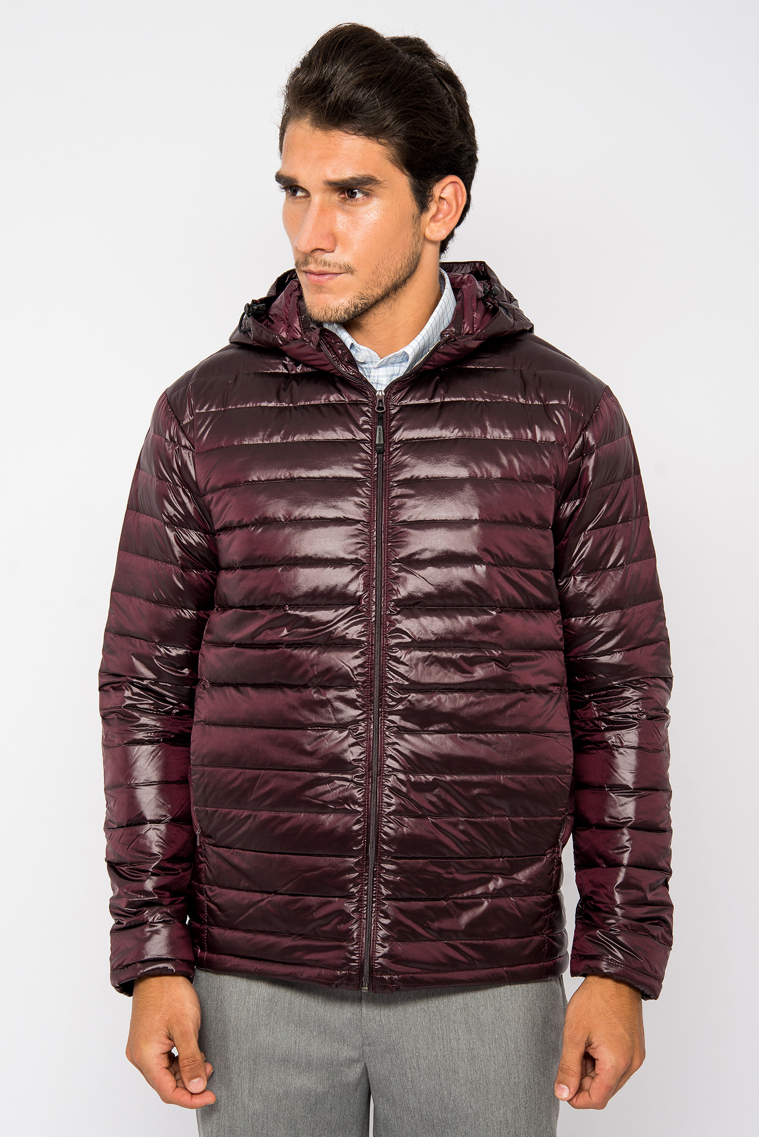 Áo Jacket Lông Vũ Màu Đỏ Đô Đậm