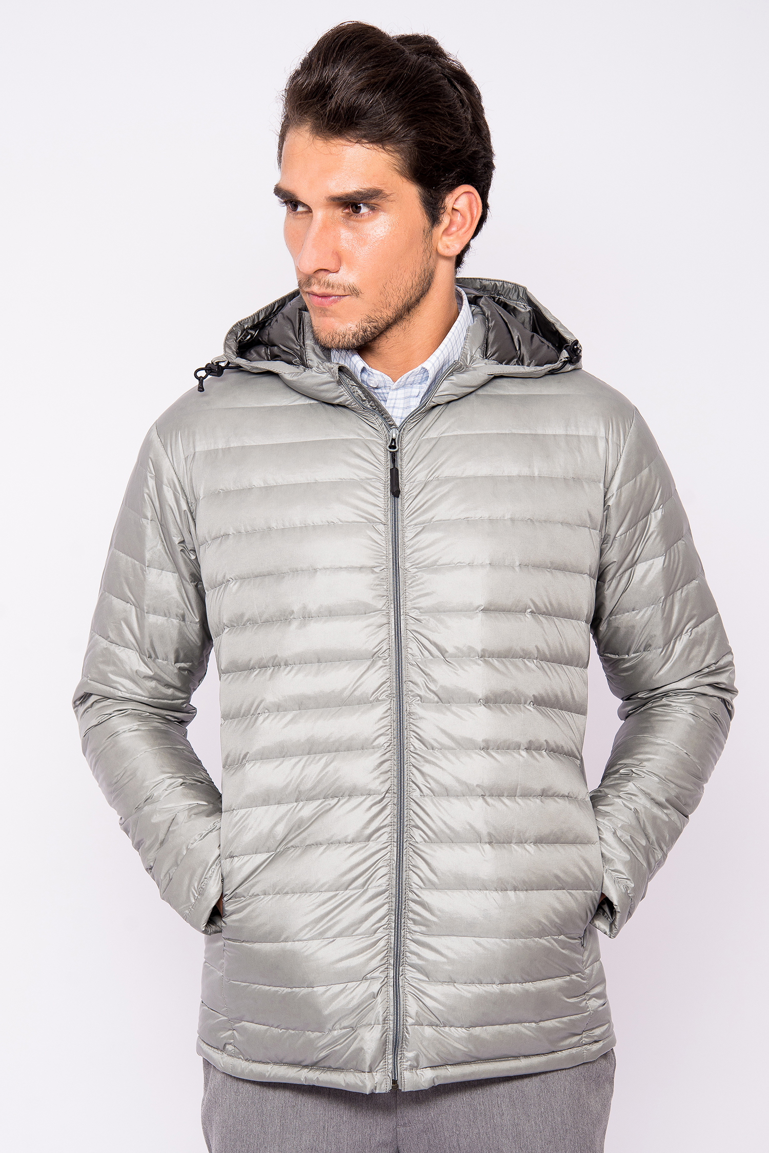 Áo Jacket Lông Vũ Màu Xám Khói