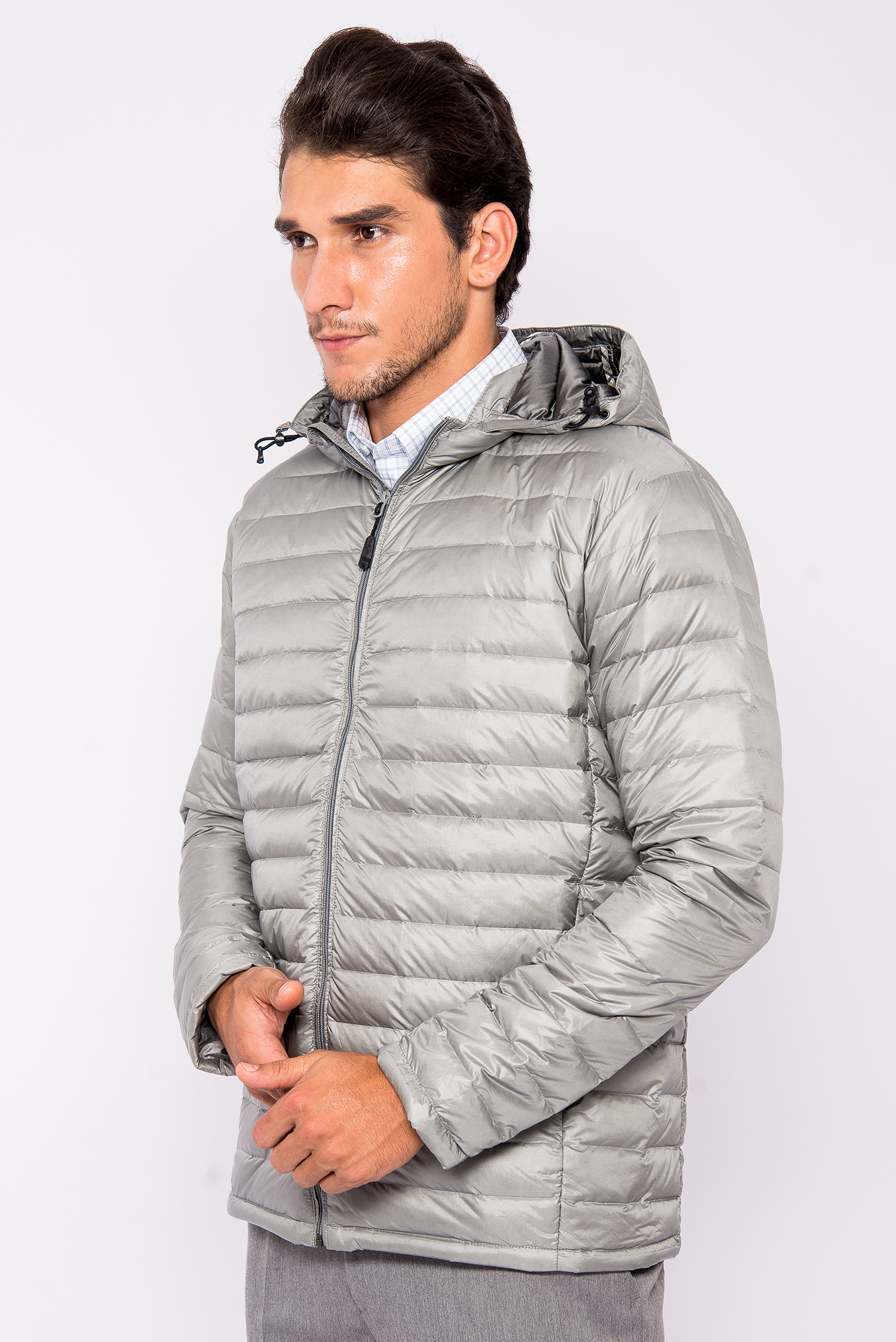 Áo Jacket Lông Vũ Màu Xám Khói