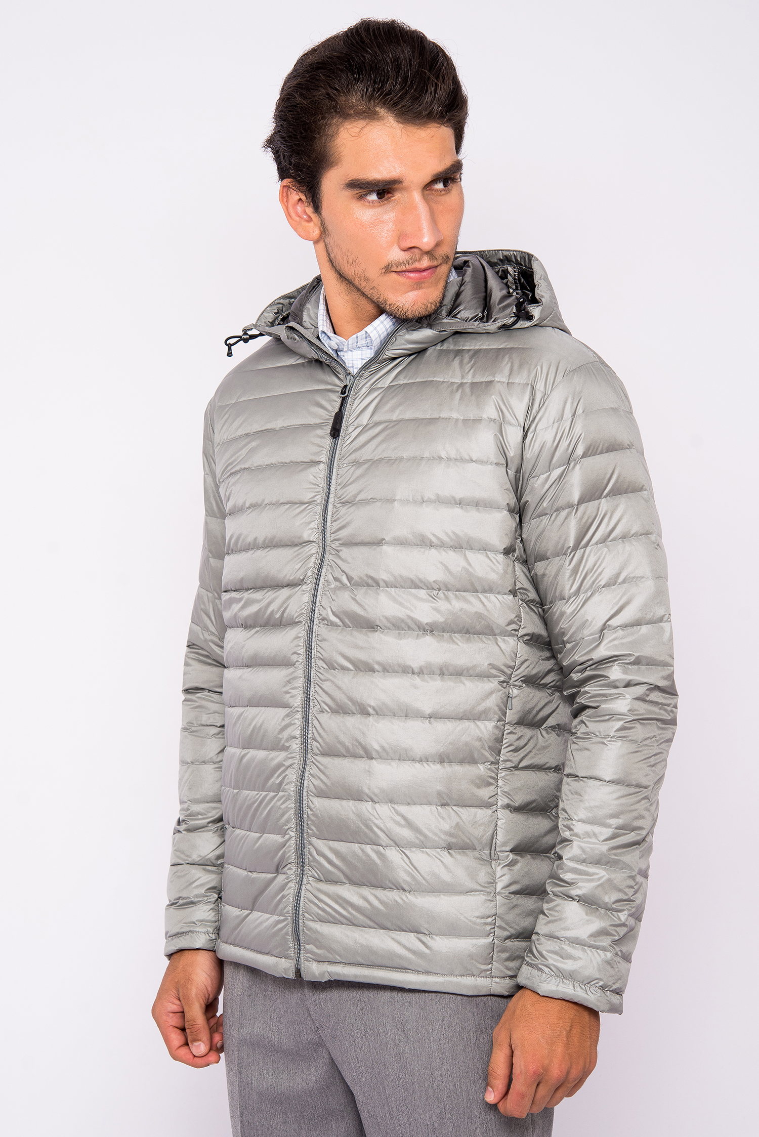 Áo Jacket Lông Vũ Màu Xám Khói