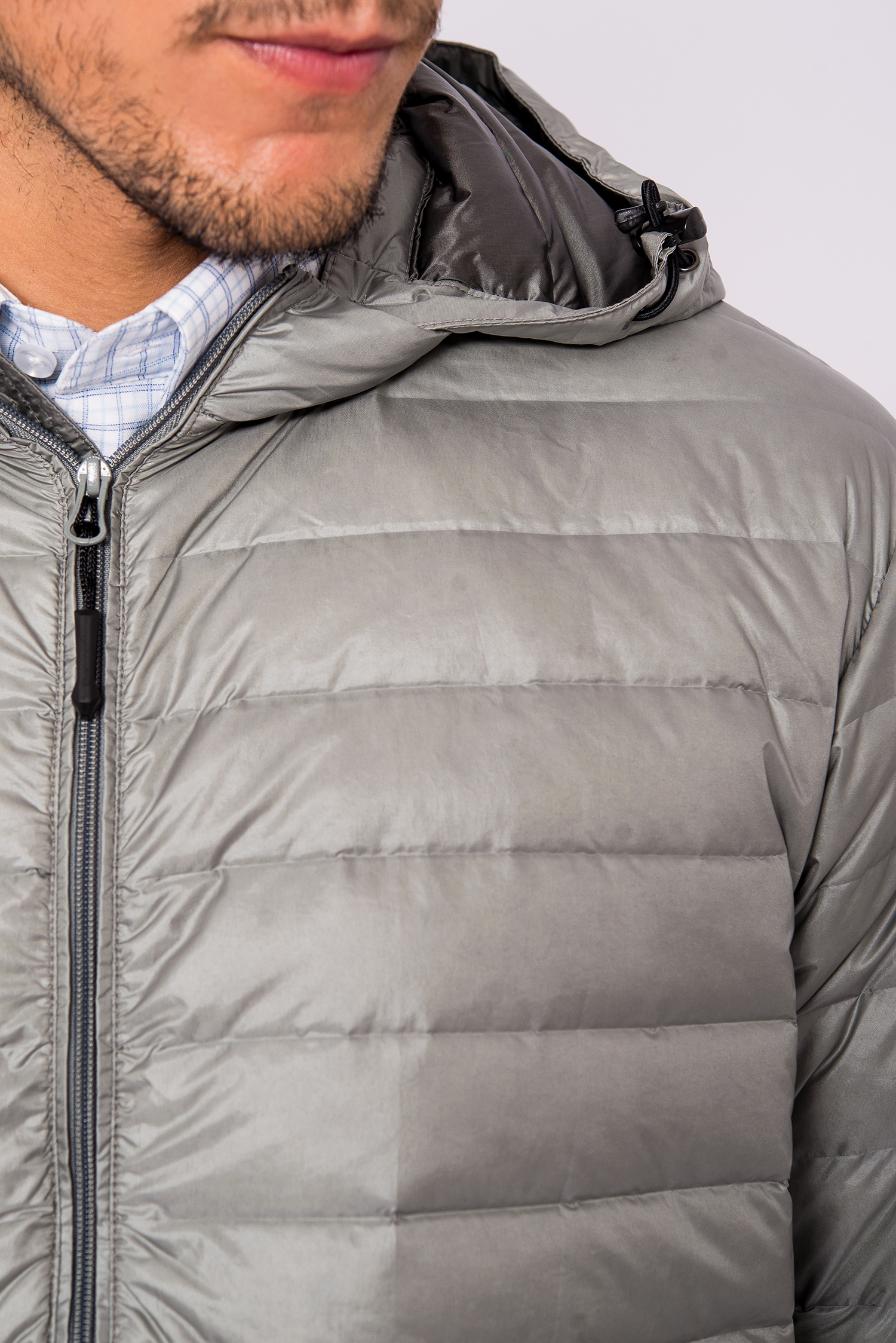 Áo Jacket Lông Vũ Màu Xám Khói