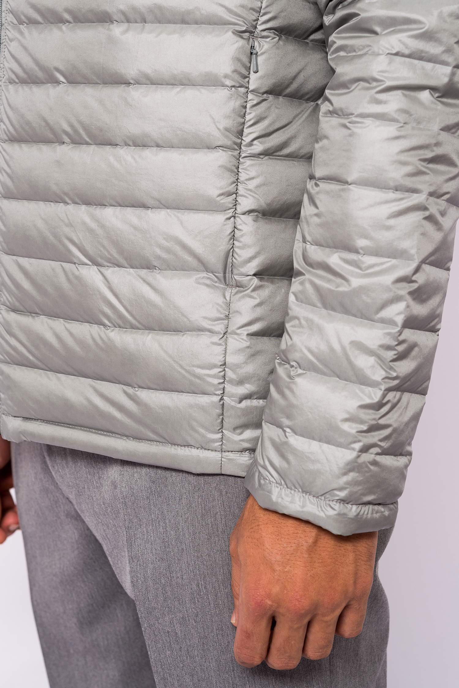 Áo Jacket Lông Vũ Màu Xám Khói