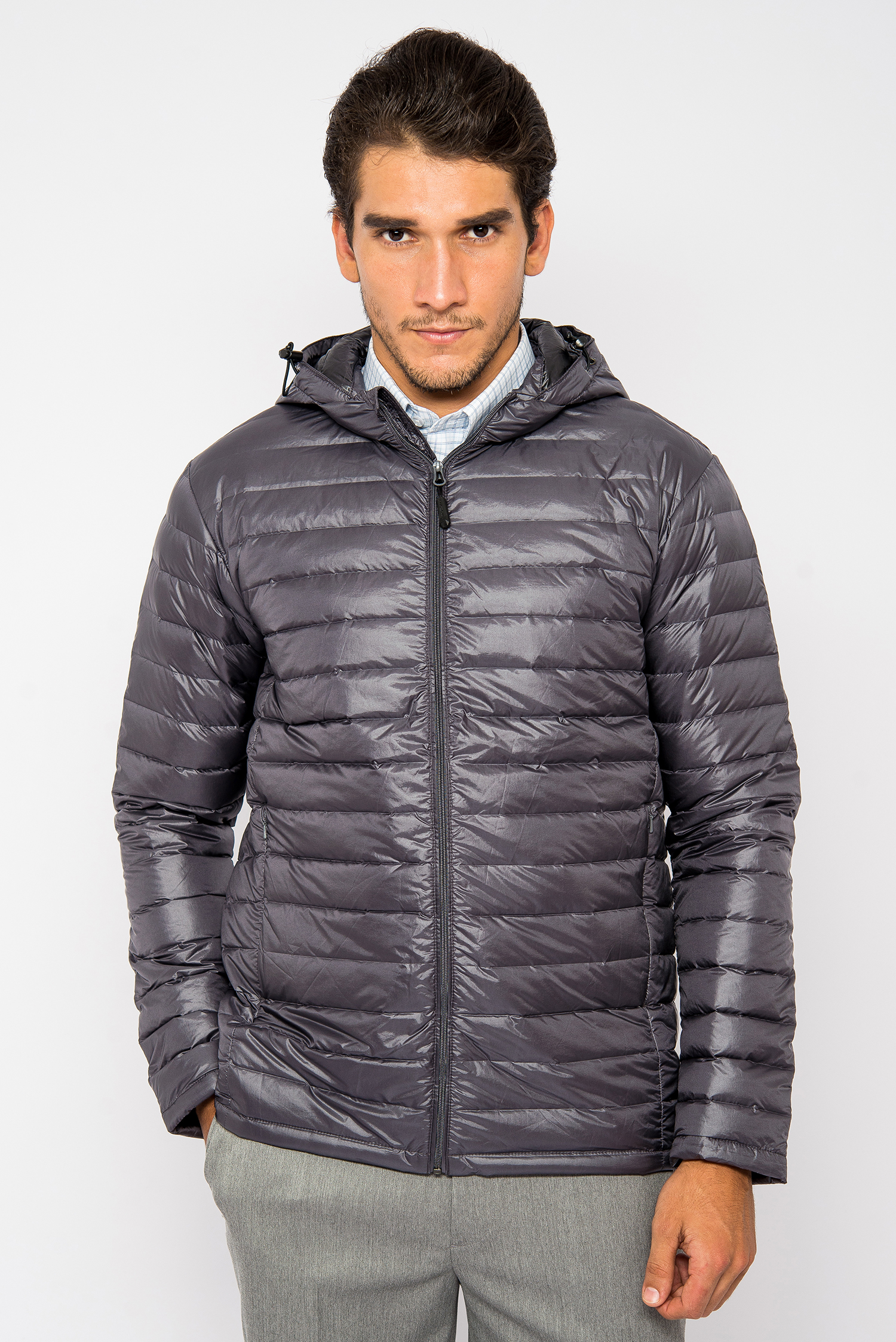 Áo Jacket Lông Vũ Màu Xám Đen