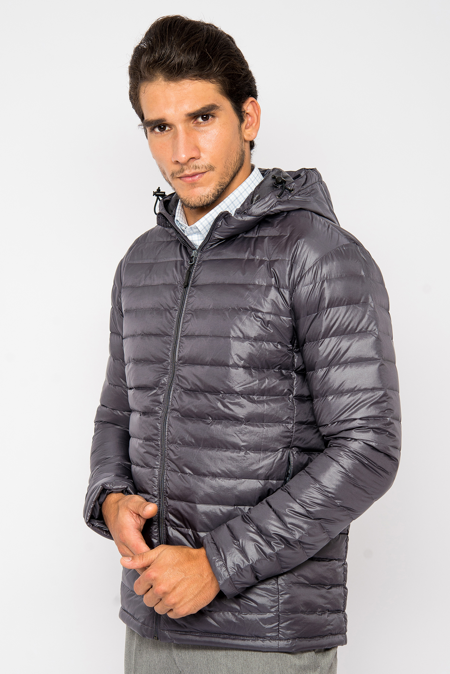 Áo Jacket Lông Vũ Màu Xám Đen