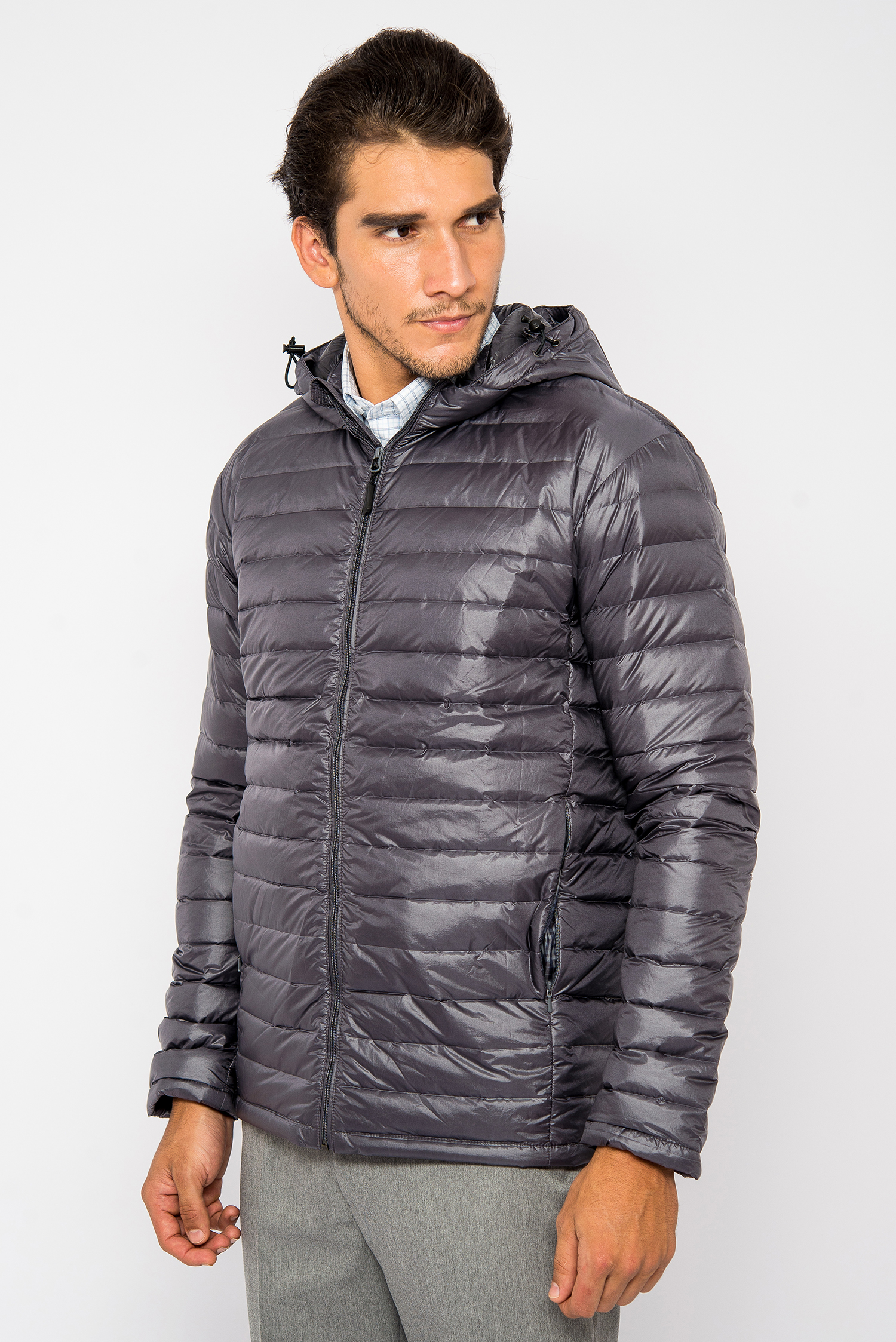 Áo Jacket Lông Vũ Màu Xám Đen