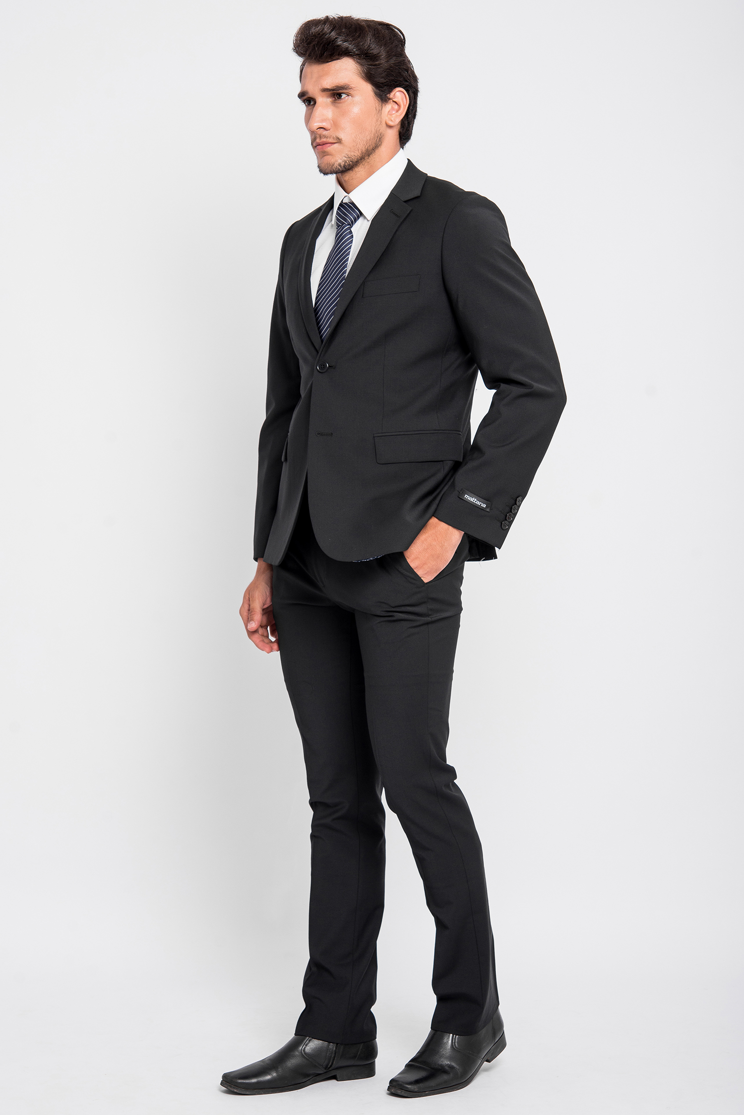 Bộ Veston Nam Xanh Đen Trơn Slim Fit - HẾT HÀNG