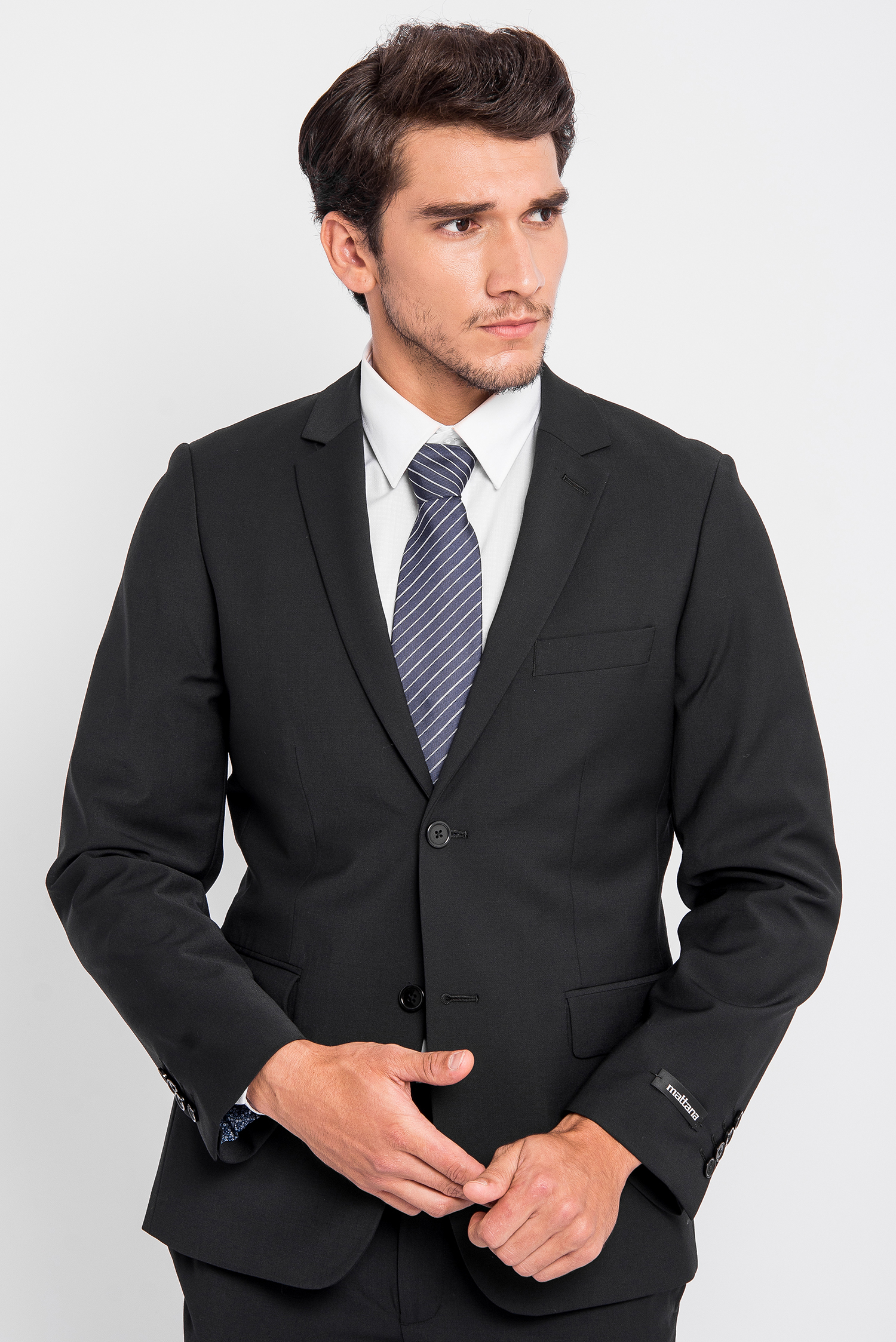 Bộ Veston Nam Xanh Đen Trơn Slim Fit - HẾT HÀNG