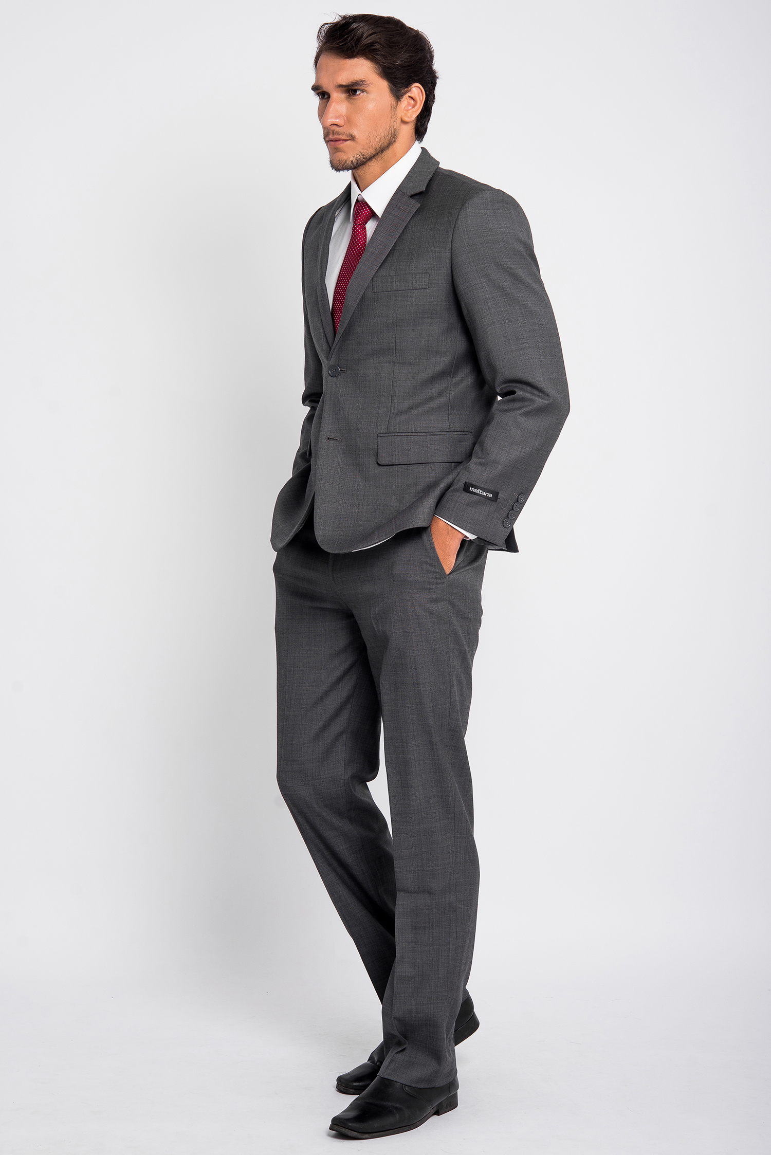 Bộ Veston Nam Xám Đen Vân Classic Fit - HẾT HÀNG