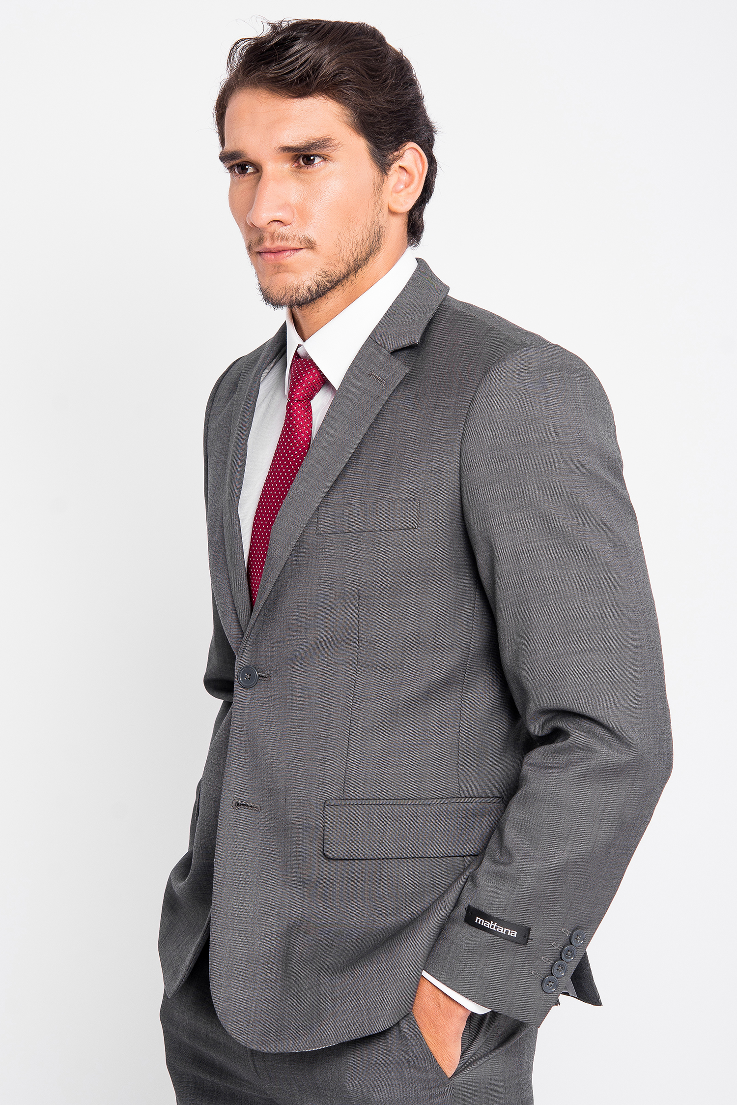 Bộ Veston Nam Xám Đen Vân Classic Fit - HẾT HÀNG