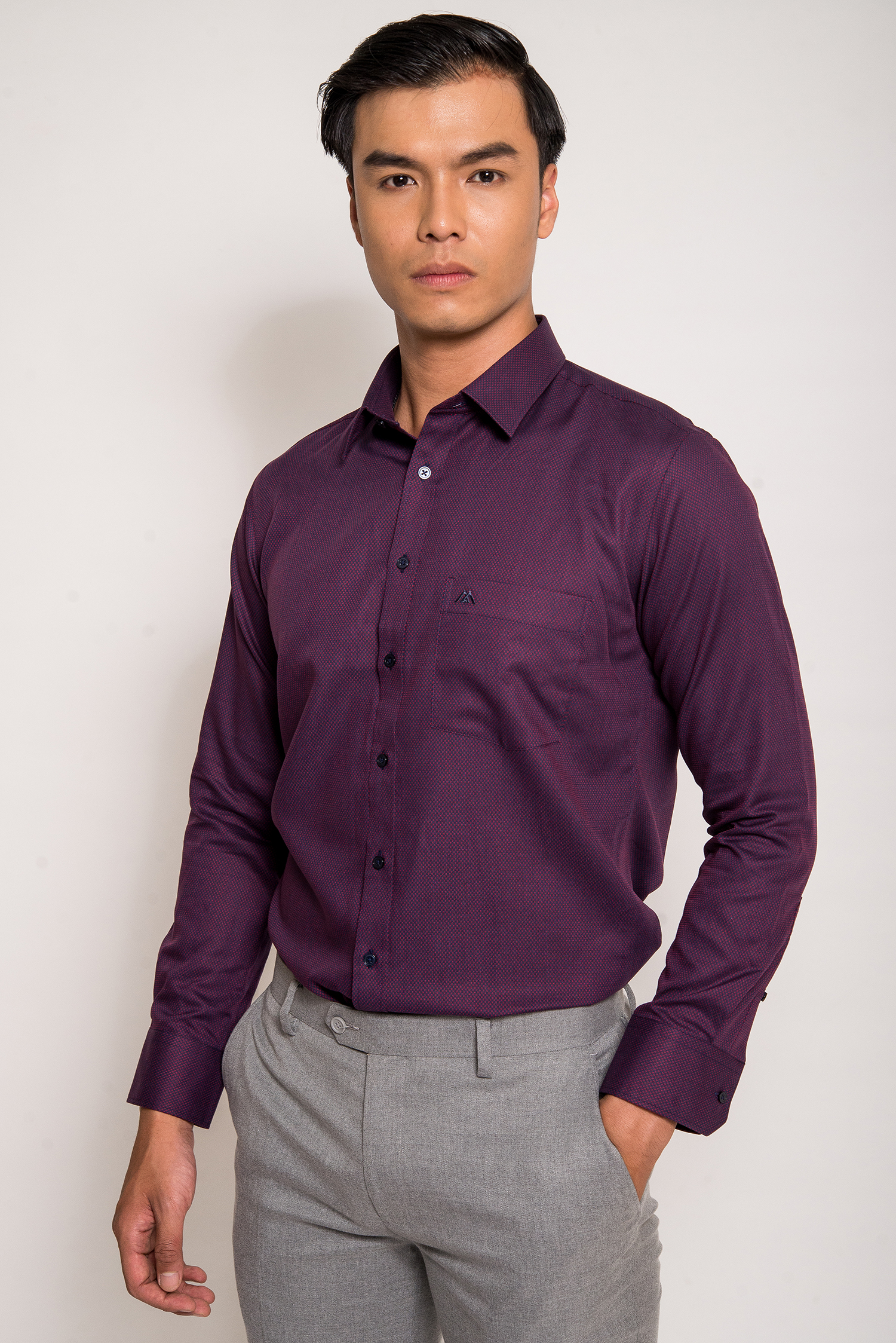 Sơ mi nam dài tay - Slimfit Tím Sẫm - HẾT HÀNG