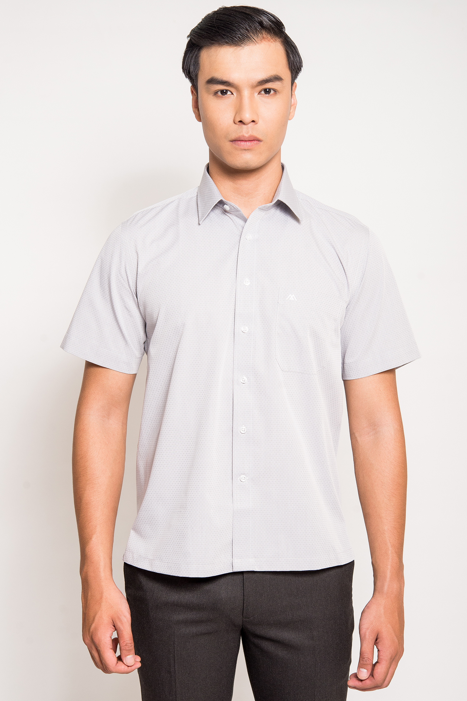 Sơ mi nam casual vạt ngang hồng nhạt - HẾT HÀNG
