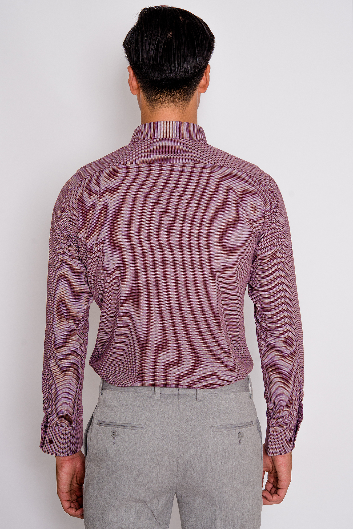 Sơ nam dài tay Slimfit đỏ caro nhỏ  - HẾT HÀNG