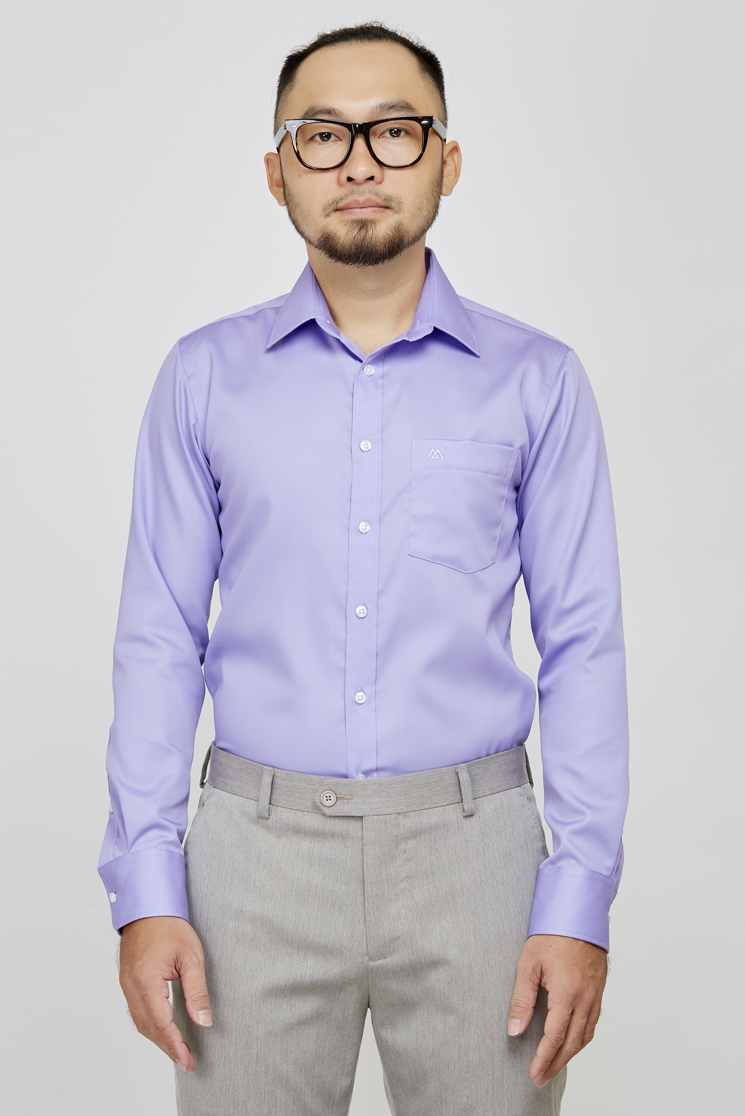 Sơ mi Dài tay- tím nhạt Slim fit - HẾT HÀNG