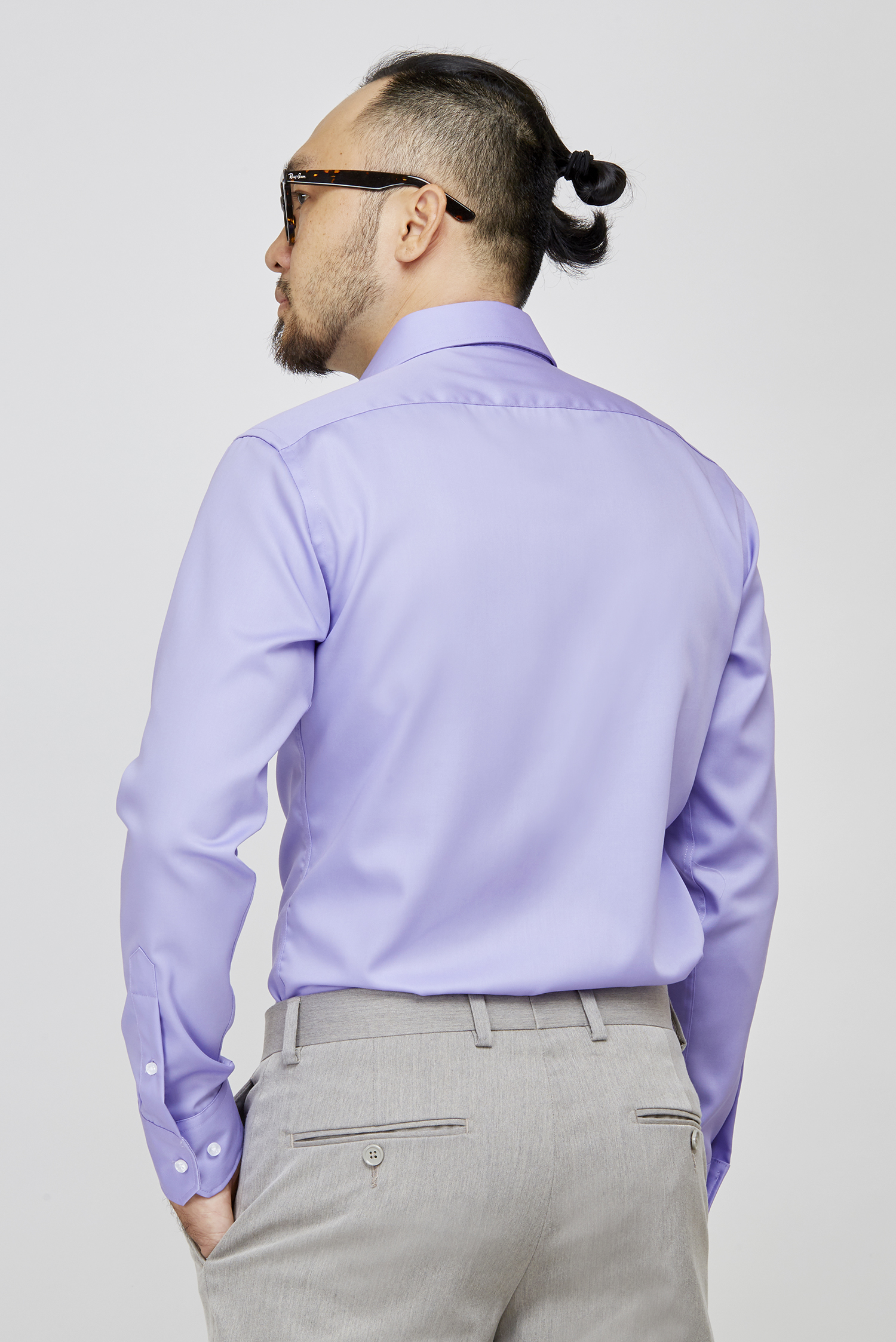 Sơ mi Dài tay- tím nhạt Slim fit - HẾT HÀNG