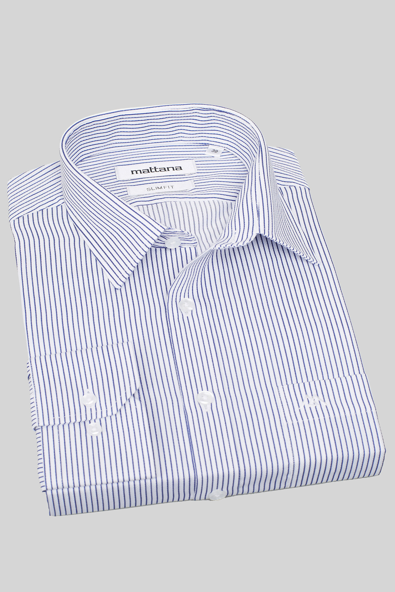 Áo sơ mi trắng sọc xanh Slim Fit - HẾT HÀNG