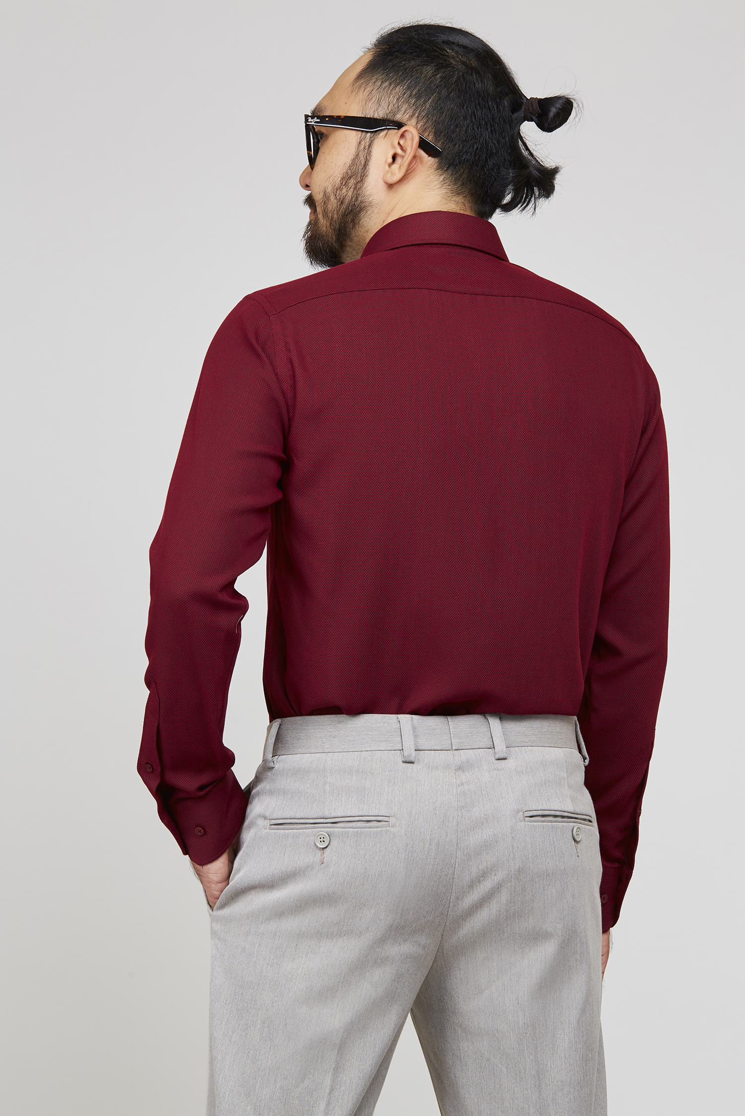 Áo sơ mi dài tay Regular fit màu đỏ- HẾT HÀNG