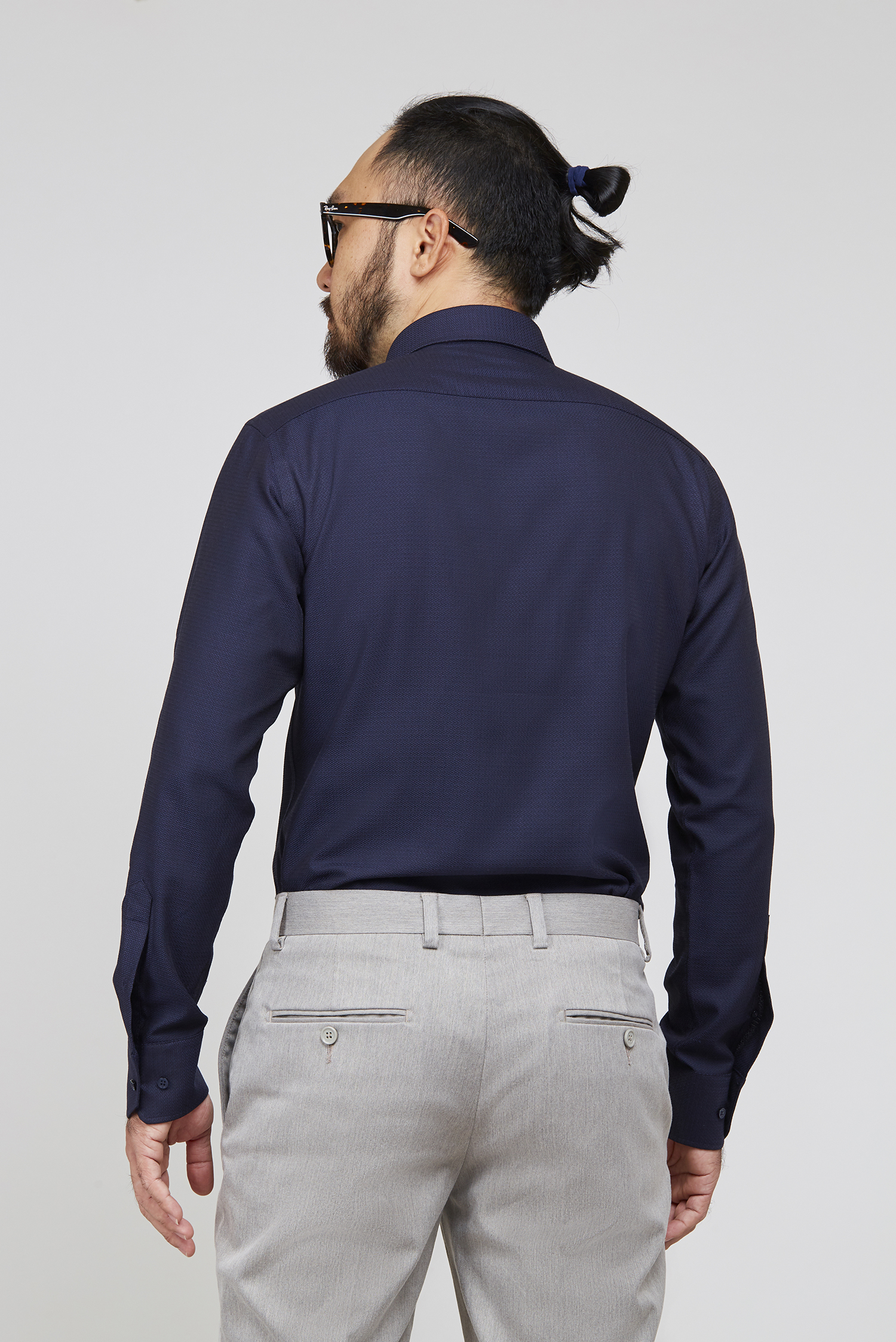 Áo sơ mi nam xanh đậm Slim fit - HẾT HÀNG