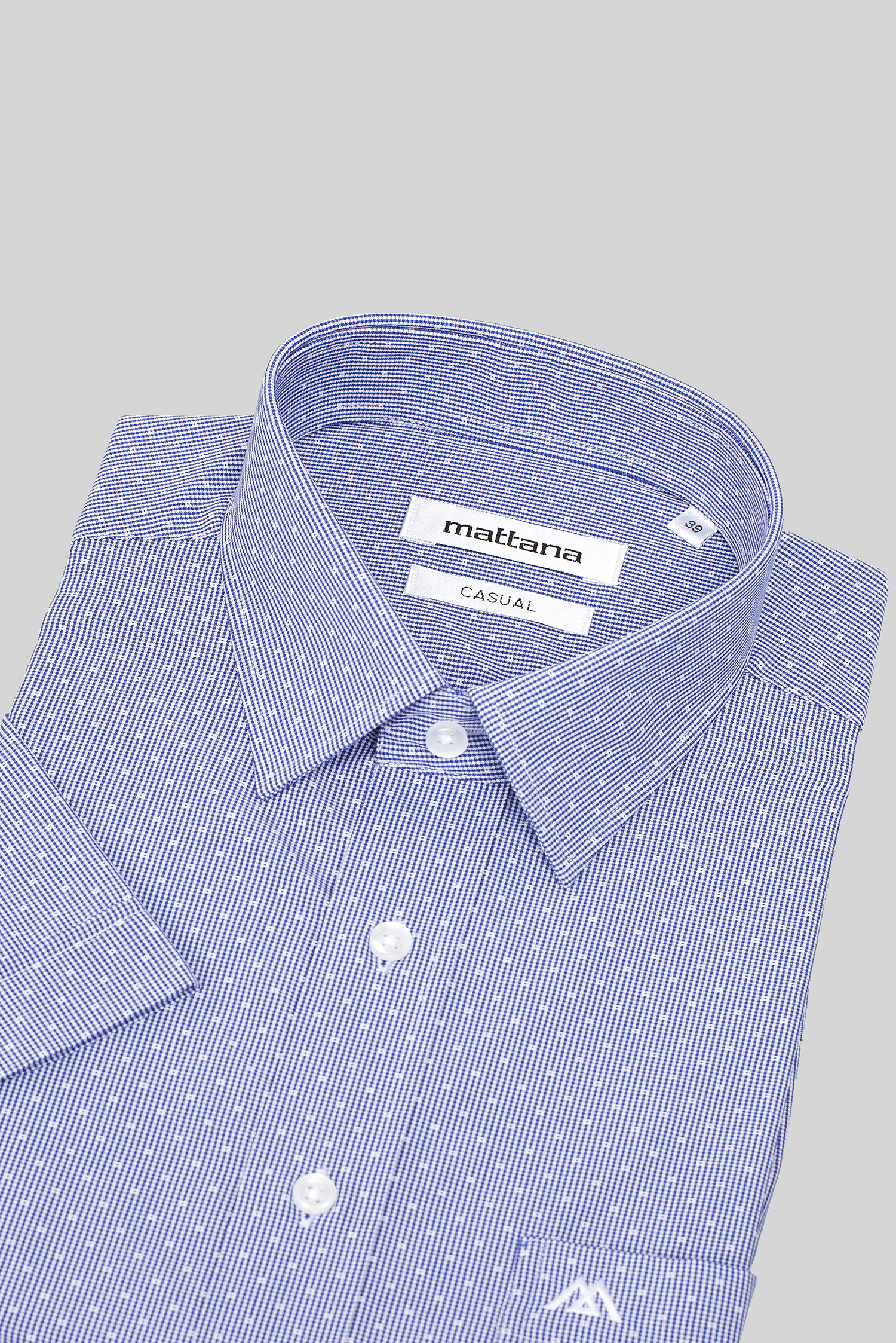 Áo sơ mi xanh chấm bi họa tiết Casual - HẾT HÀNG
