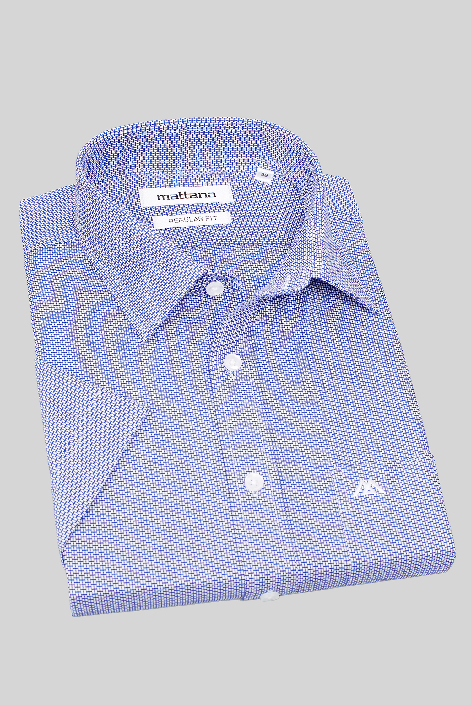 Áo sơ mi xanh họa tiết Regular fit - HẾT HÀNG