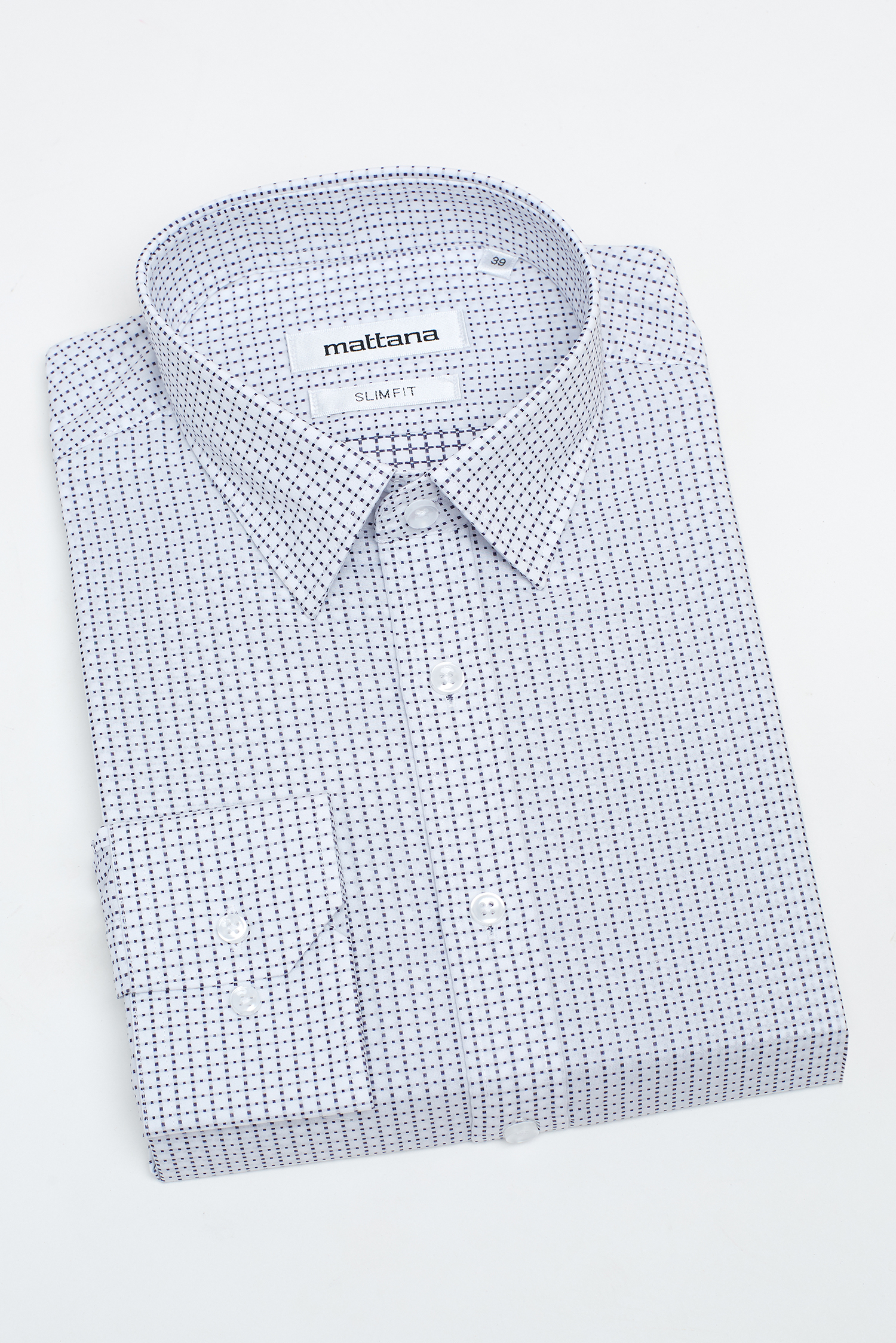 Áo sơ mi nam slim fit dài tay trắng hoa văn-HẾT HÀNG