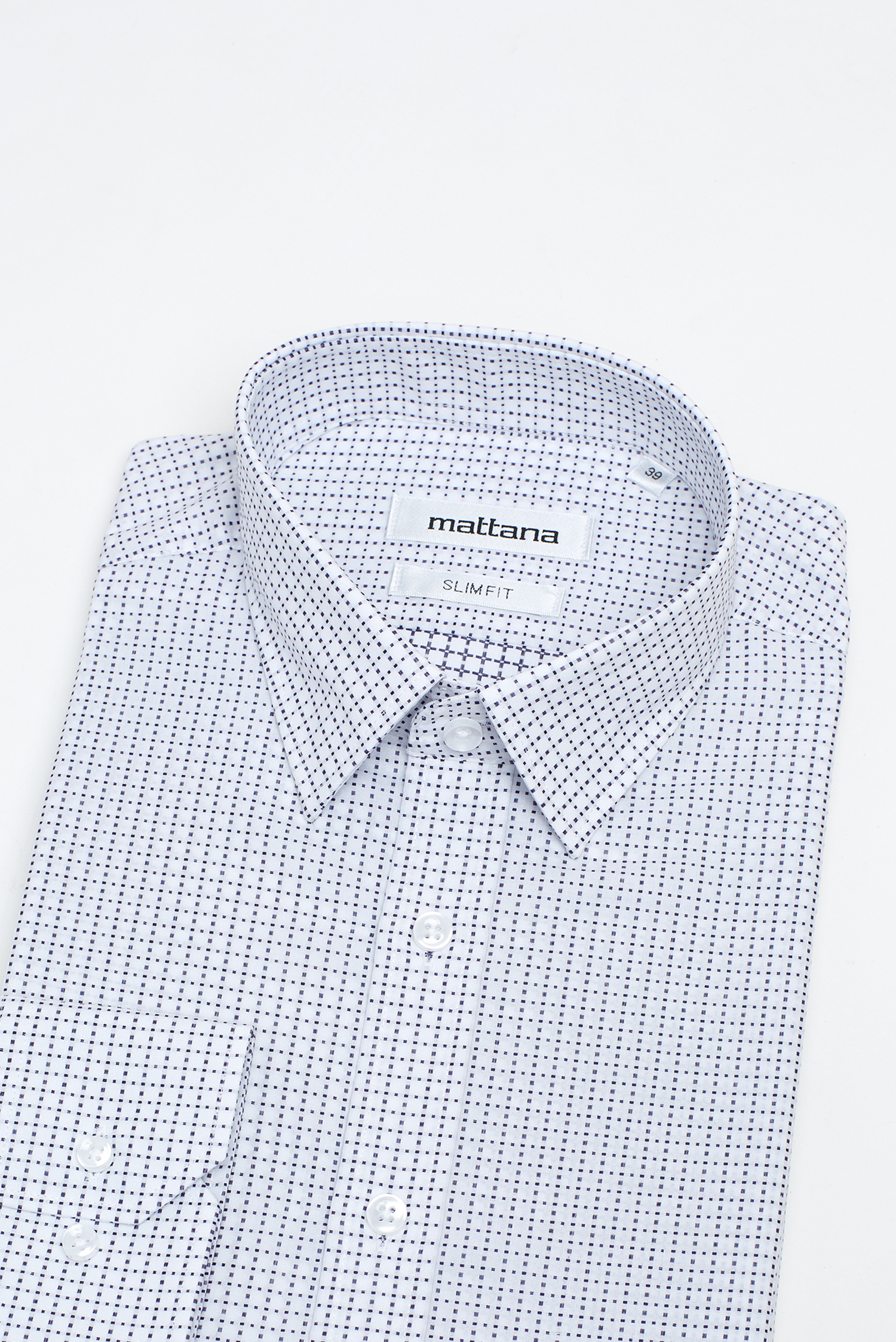 Áo sơ mi nam slim fit dài tay trắng hoa văn-HẾT HÀNG