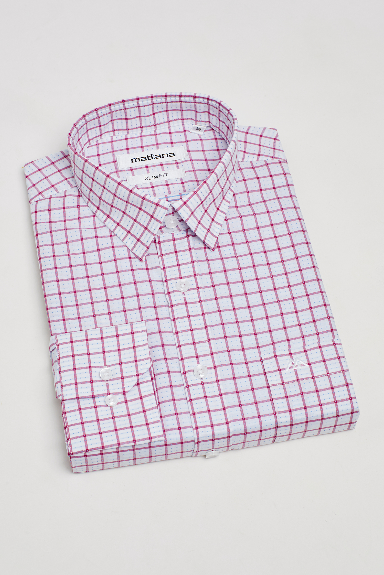 Áo sơ mi nam slim fit dài tay tím ca rô- HẾT HÀNG