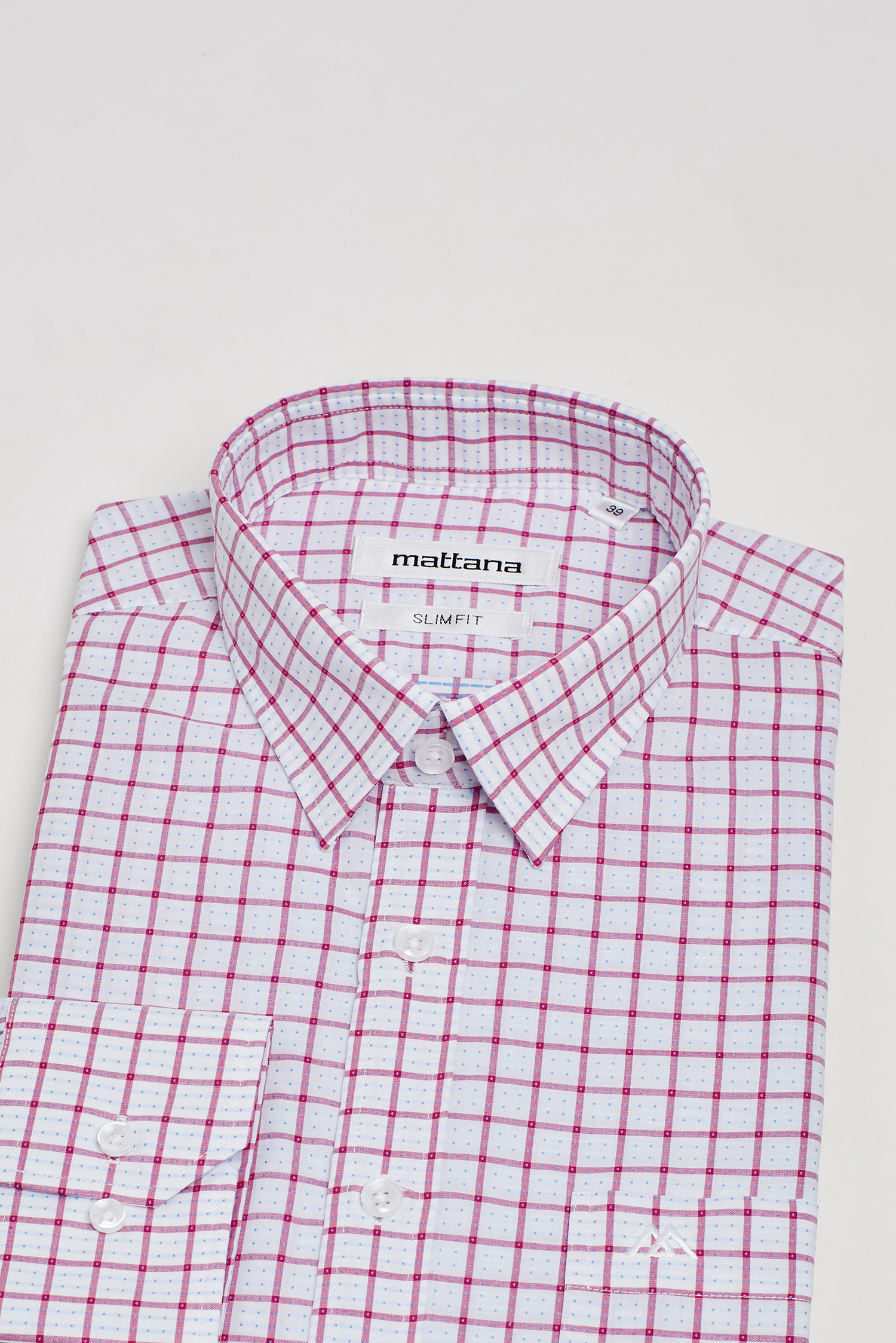 Áo sơ mi nam slim fit dài tay tím ca rô- HẾT HÀNG