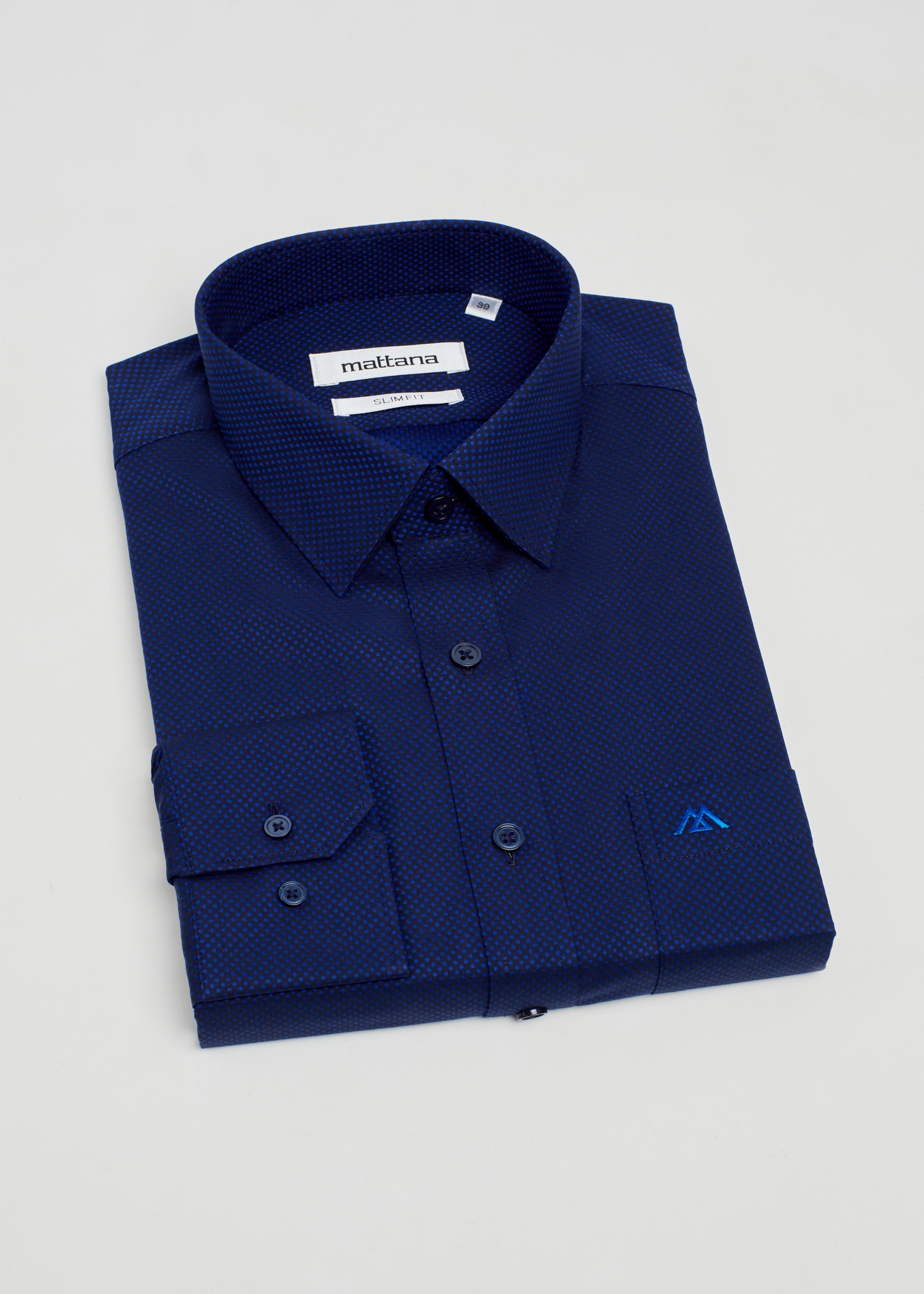 Áo sơ mi nam slim fit dài tay xanh đen đậm - HẾT HÀNG