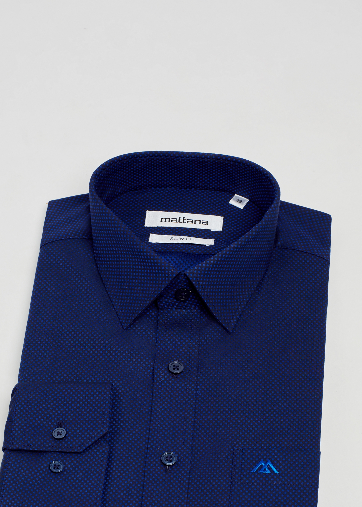 Áo sơ mi nam slim fit dài tay xanh đen đậm - HẾT HÀNG