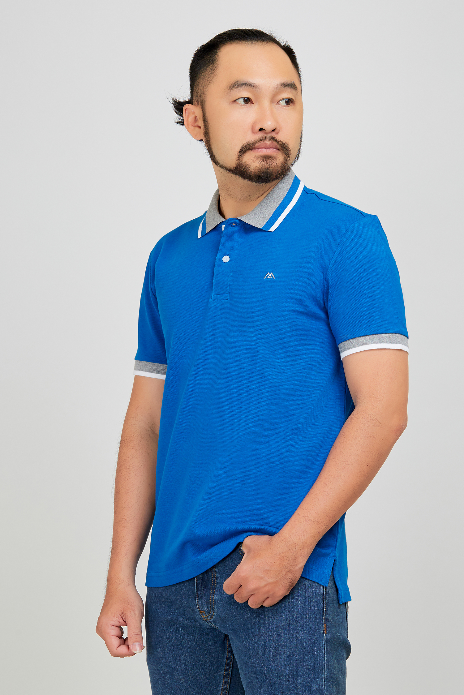 Áo thun nam Slim Fit xanh  - HẾT HÀNG