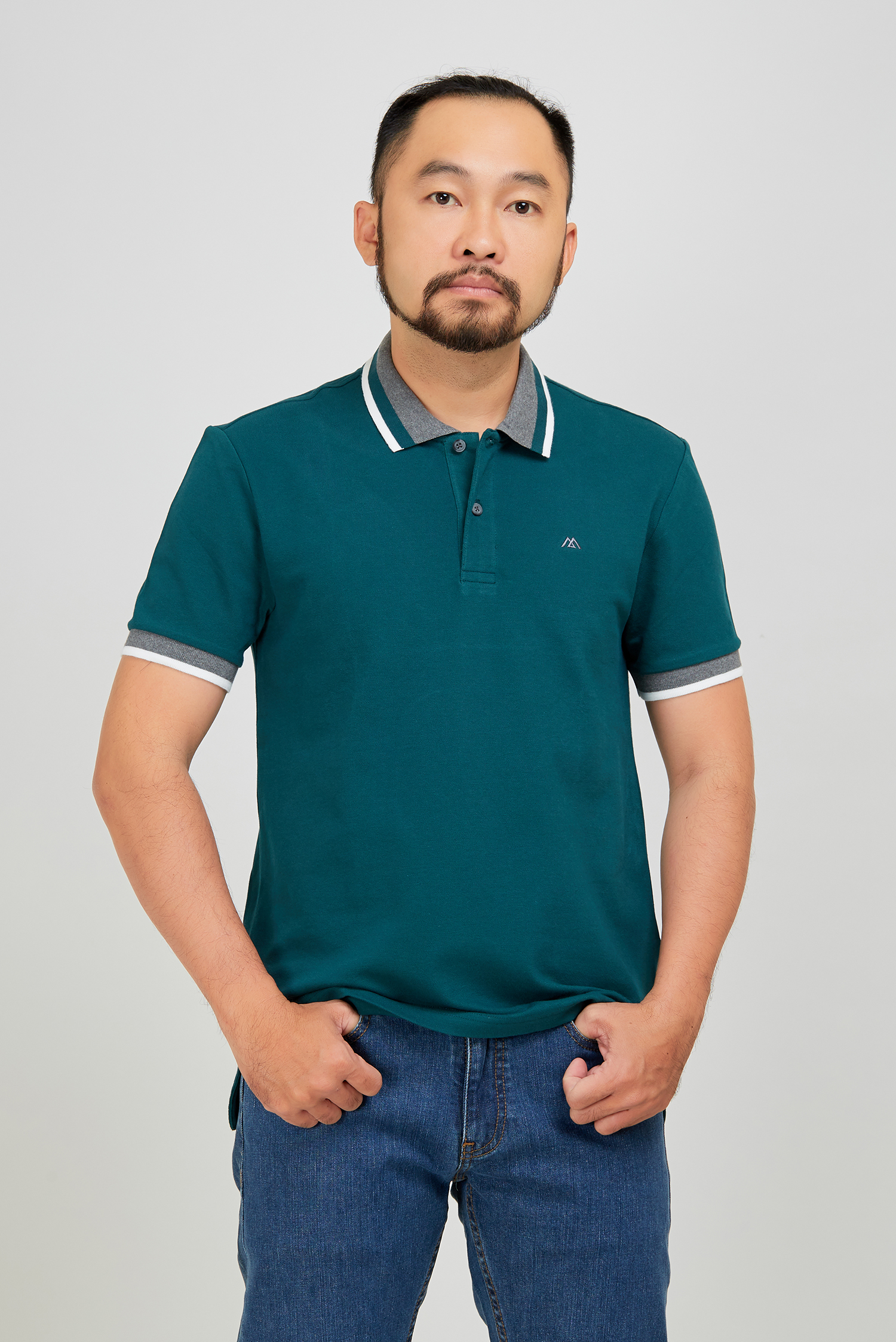 Áo thun nam Slim Fit xanh - HẾT HÀNG