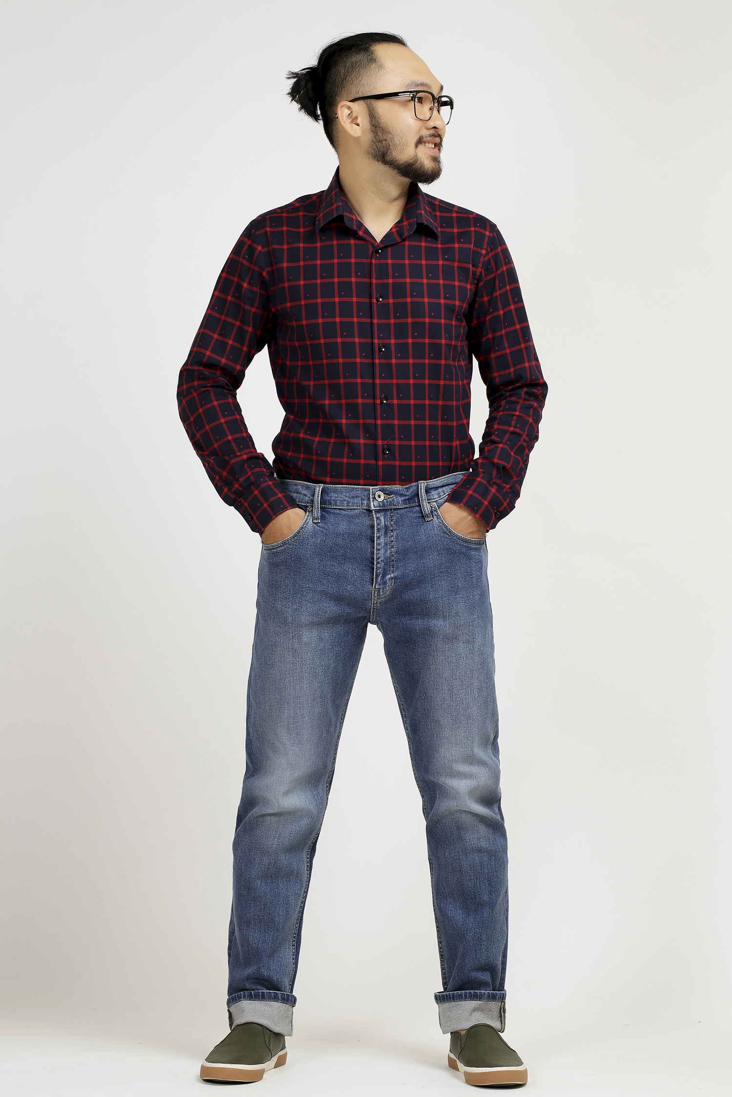 Quần Jeans  Slim Fit xanh  - HẾT HÀNG