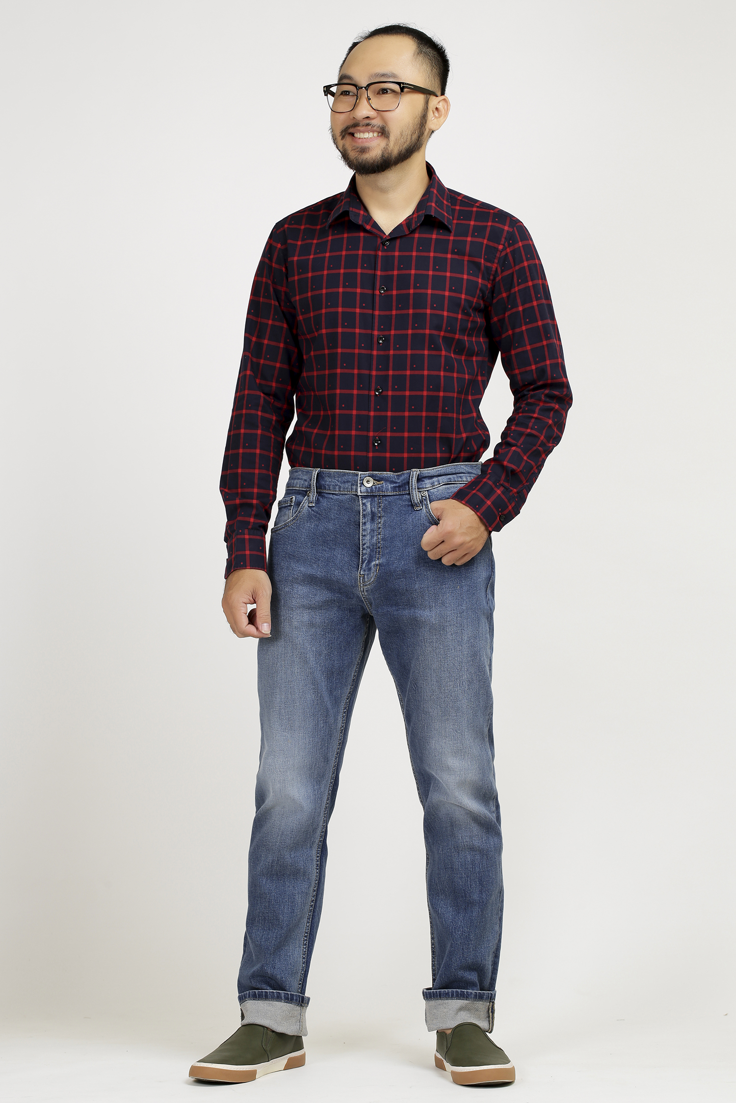 Quần Jeans  Slim Fit xanh  - HẾT HÀNG