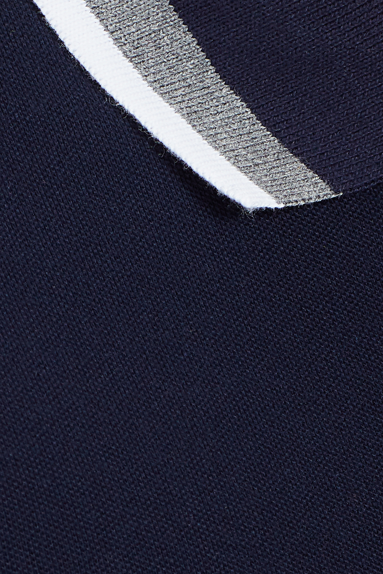 Áo Thun nam - Slim Fit Xanh đen cổ phối viền trắng - HẾT HÀNG