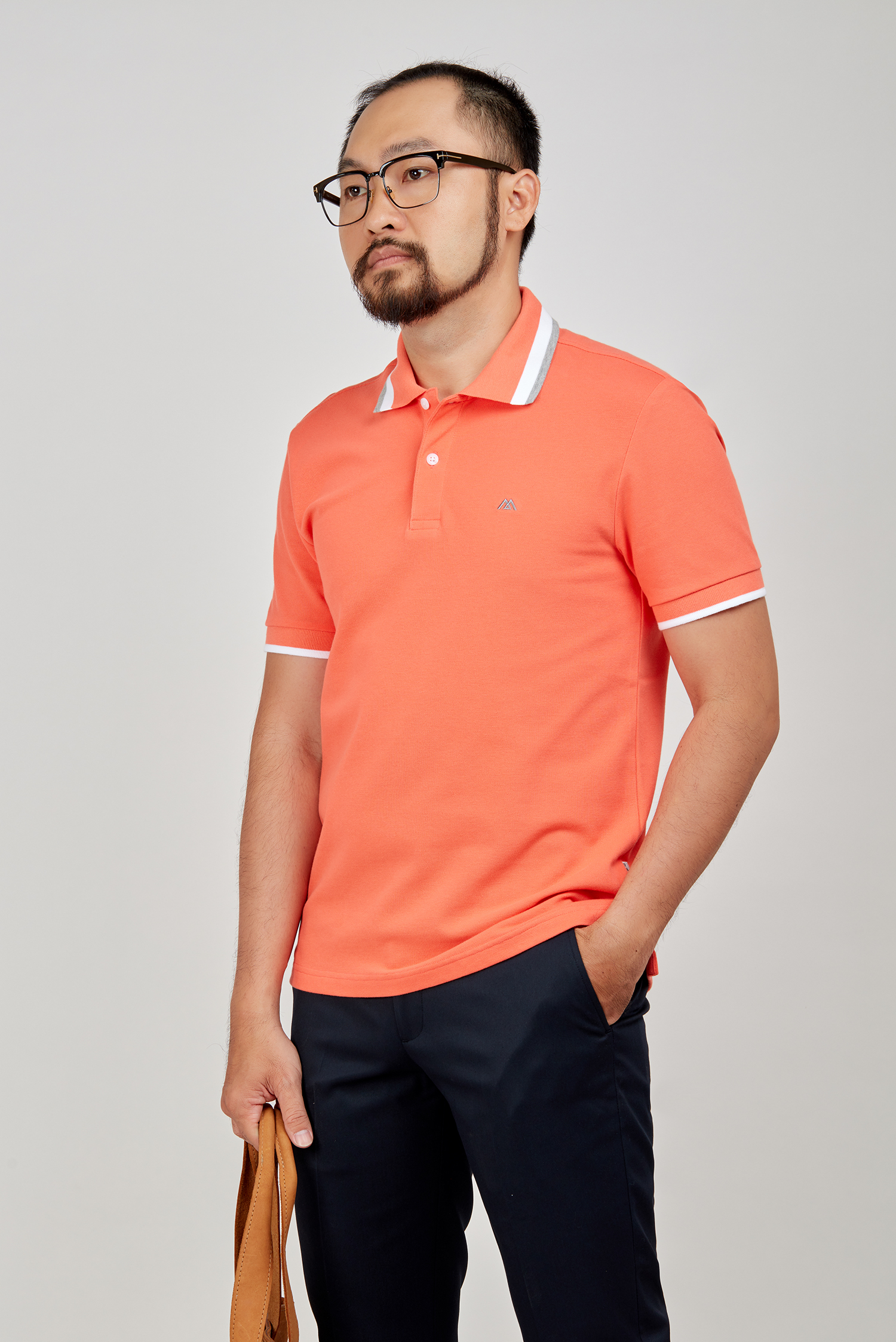 Áo Thun nam - Slim Fit màu cam - HẾT HÀNG
