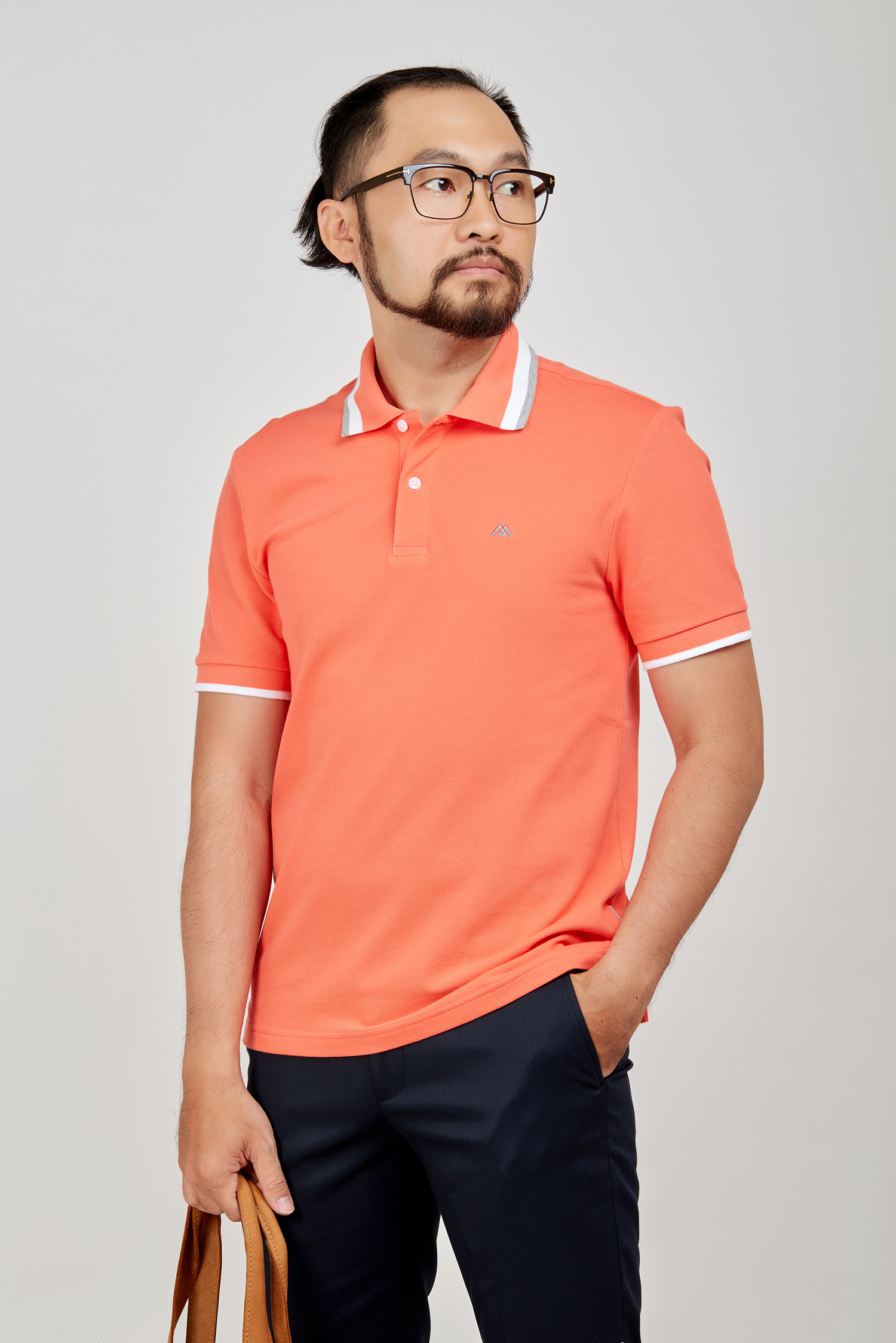 Áo Thun nam - Slim Fit màu cam - HẾT HÀNG