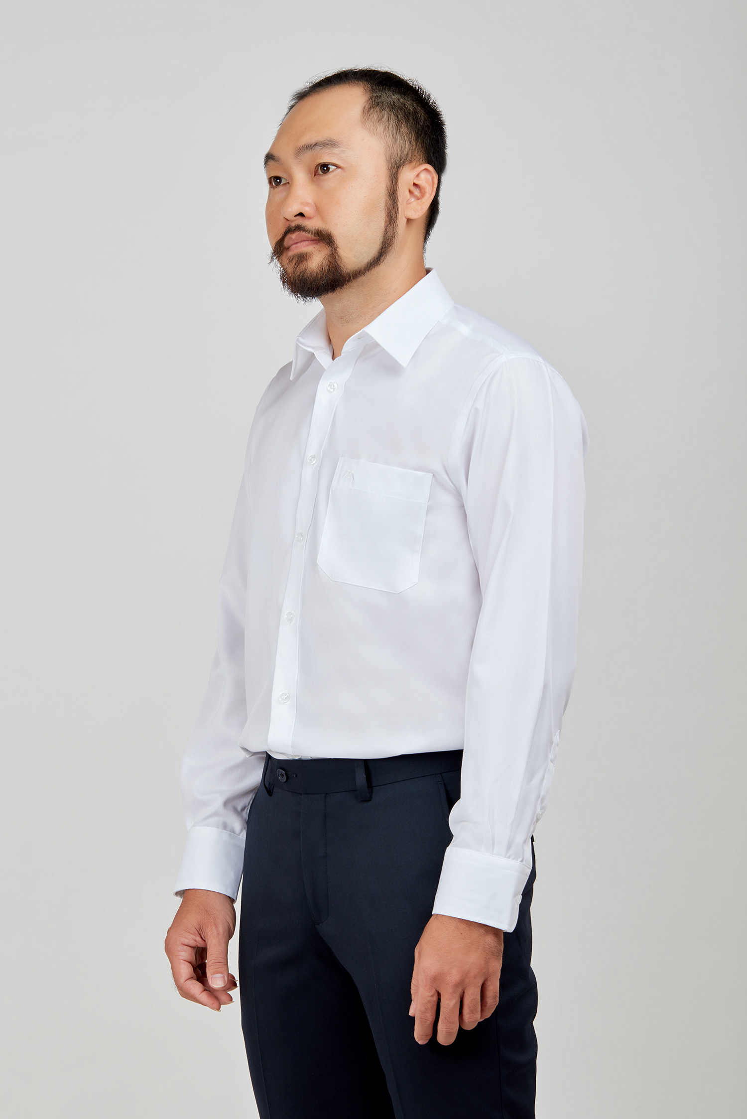 Áo sơ mi nam Dài tay - Classic, trắng trơn