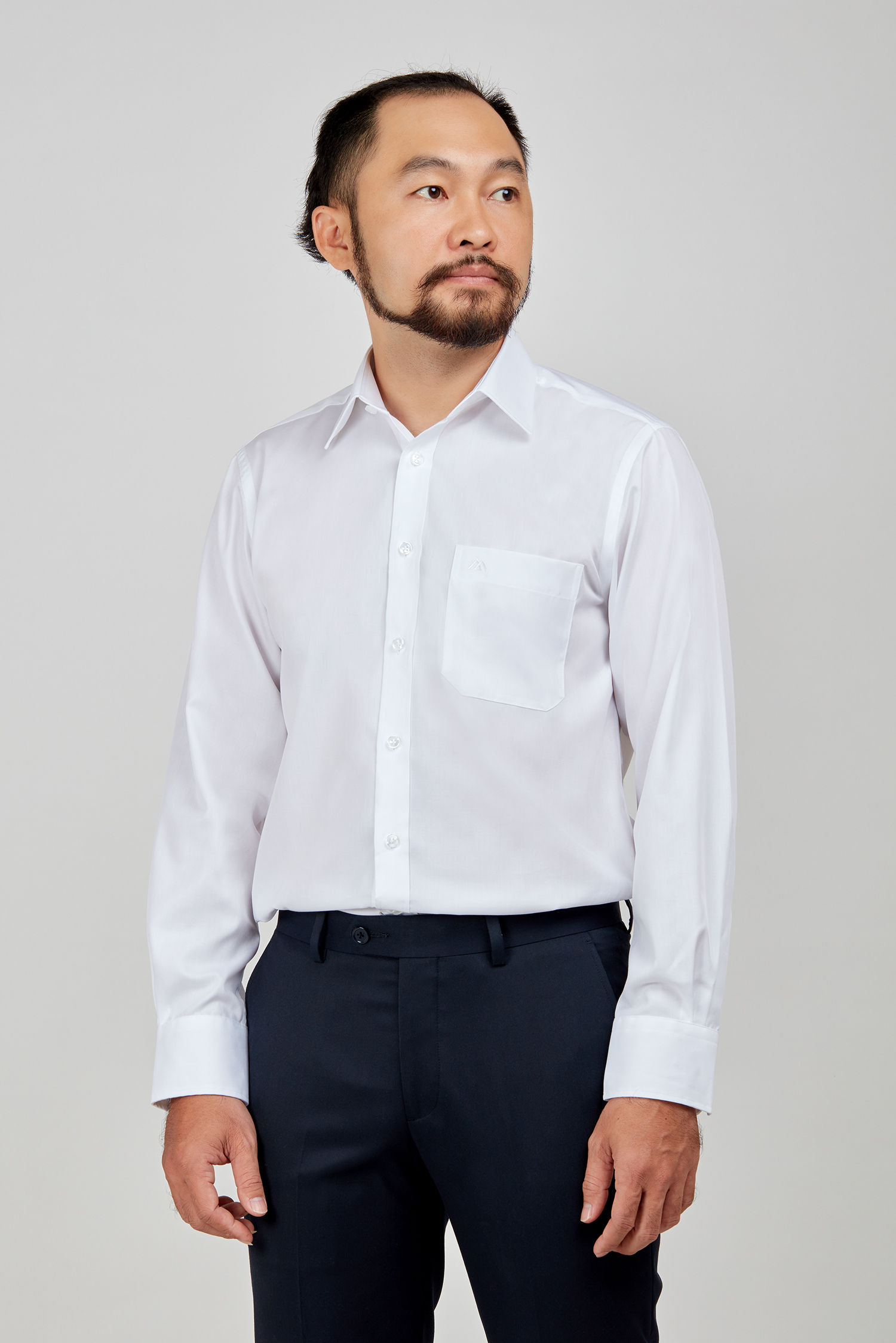 Áo sơ mi nam Dài tay - Classic, trắng trơn