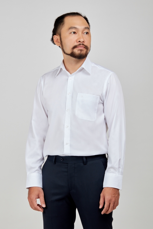 Áo sơ mi nam Dài tay - Classic, trắng trơn