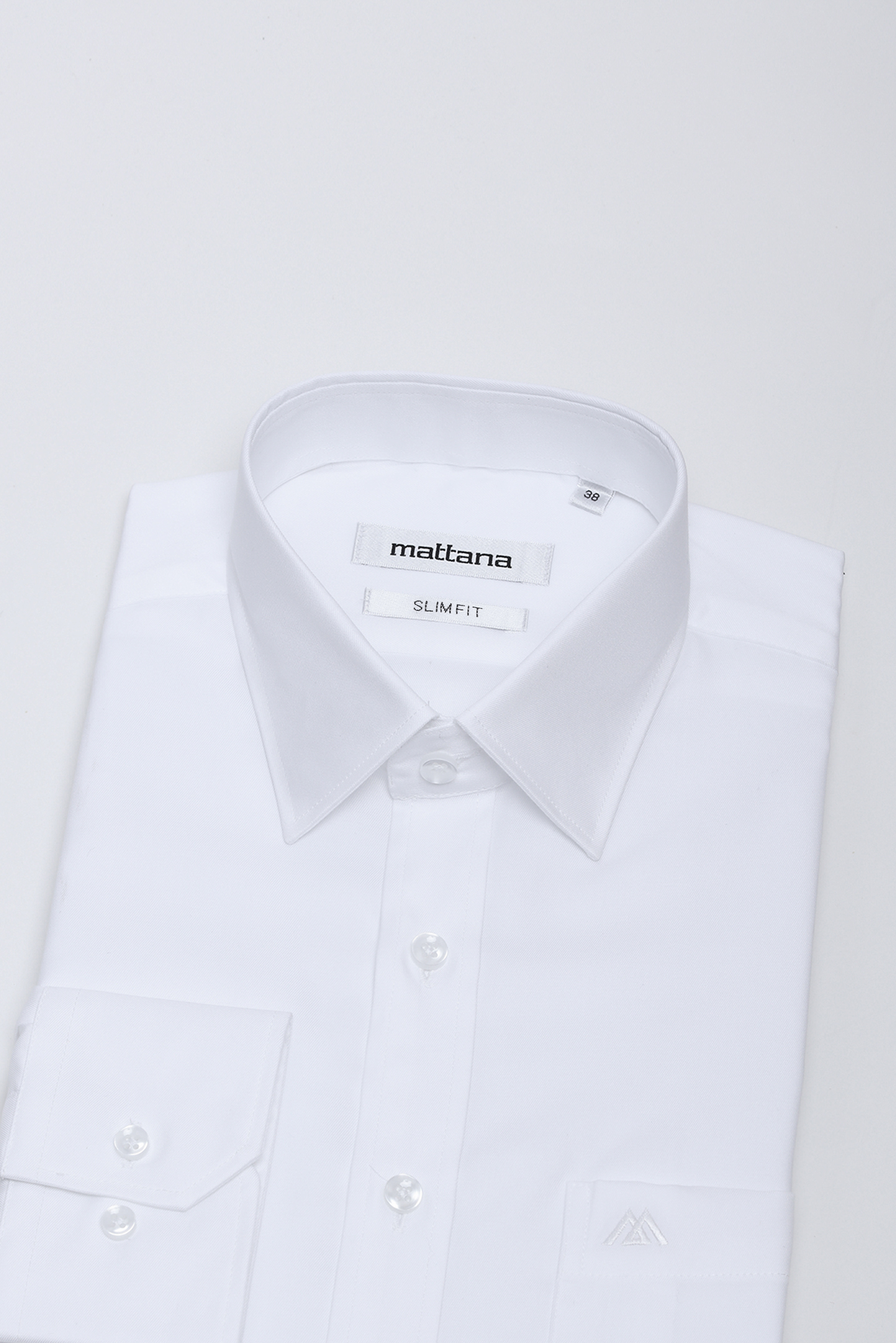 Áo sơ mi nam Slim fit trắng dài tay