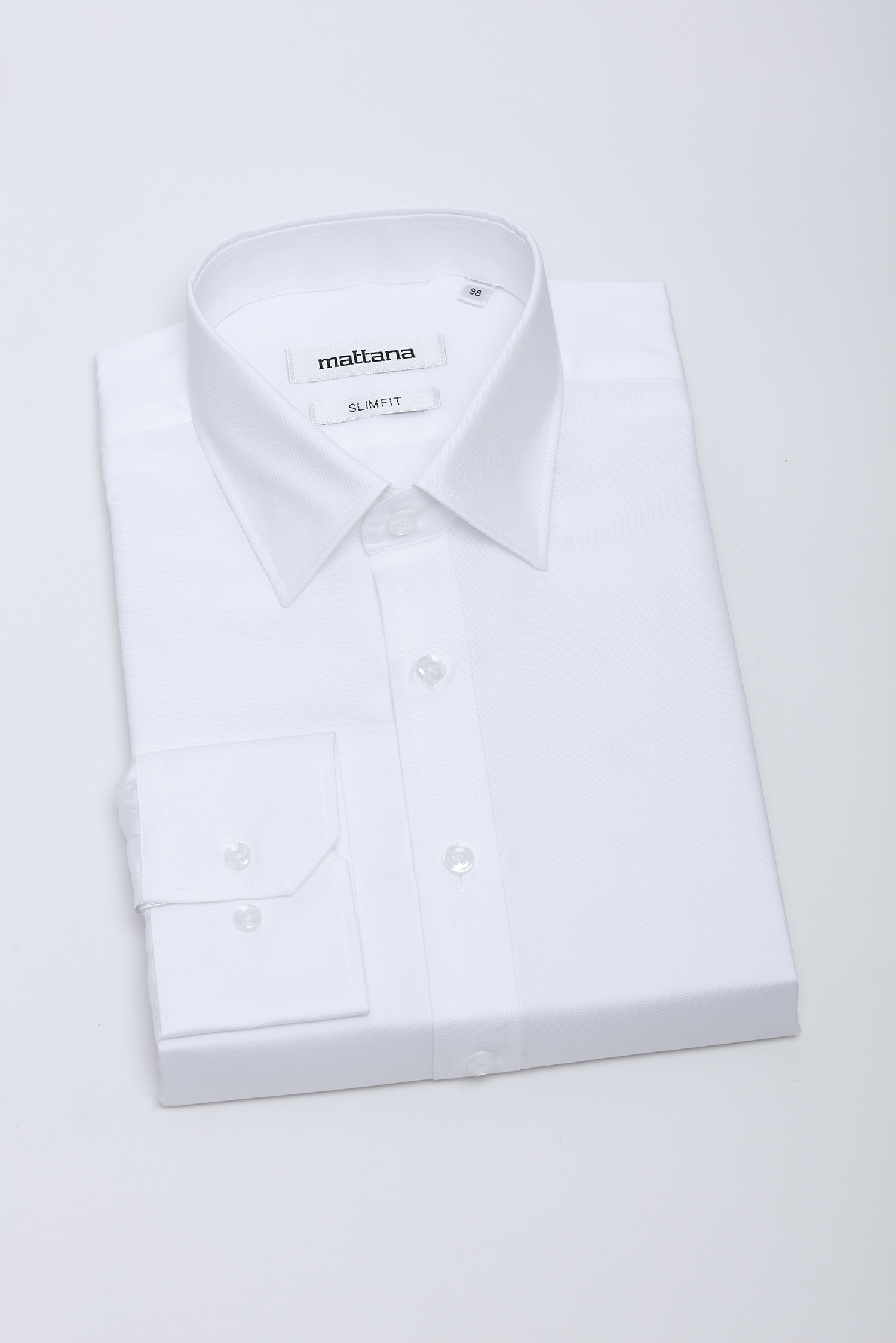 Áo sơ mi nam Slim fit trắng dài tay không túi - HẾT HÀNG