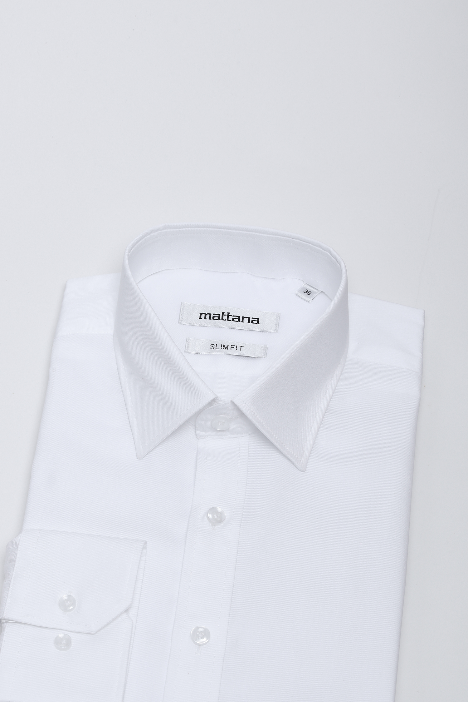 Áo sơ mi nam Slim fit trắng dài tay không túi - HẾT HÀNG