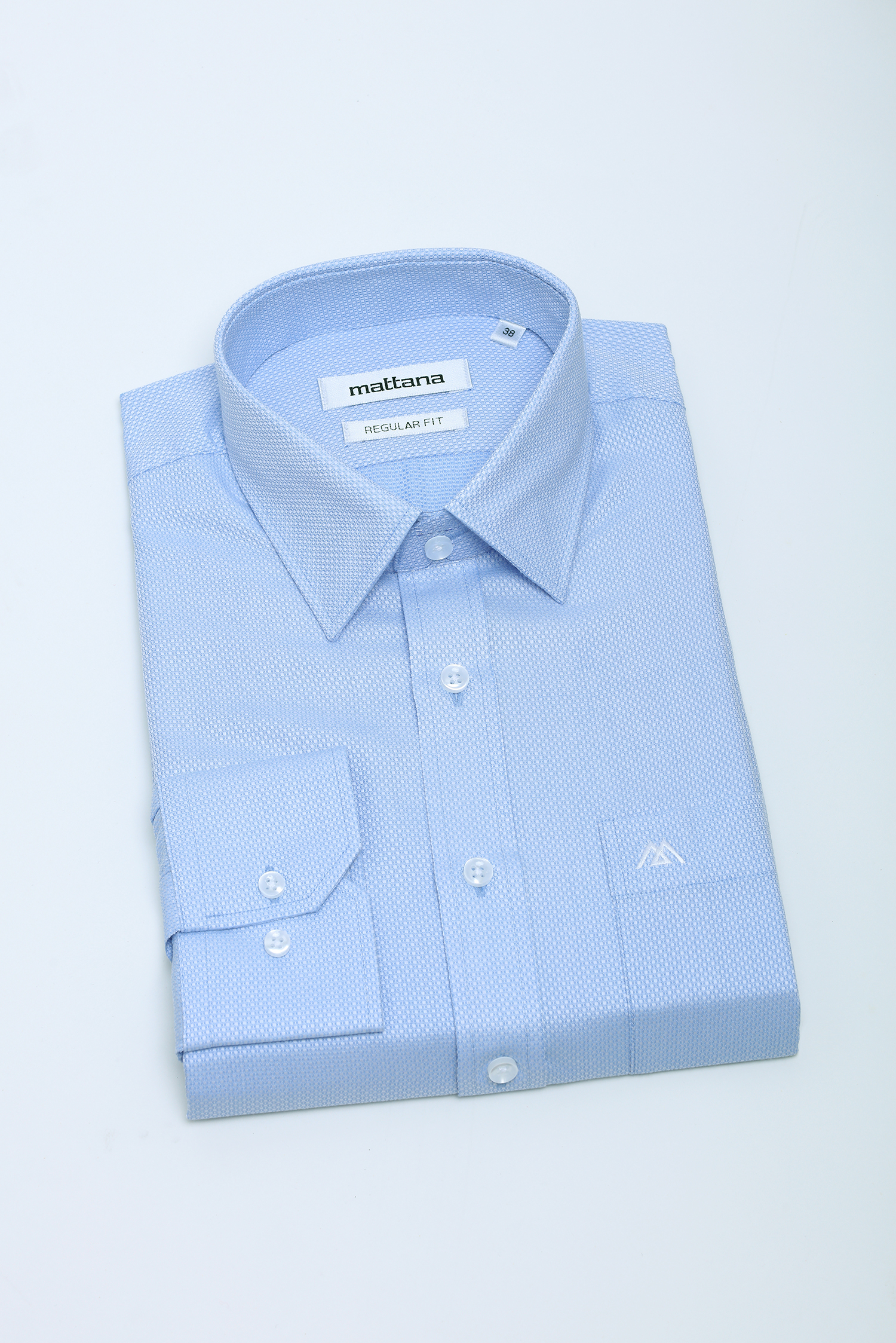 Sơ mi nam DT - Regular fit xanh ngọc - HẾT HÀNG