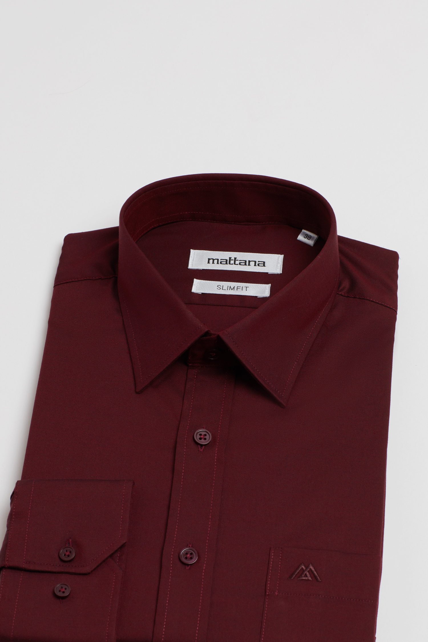 Áo sơ mi nam Slim fit đỏ trơn dài tay 