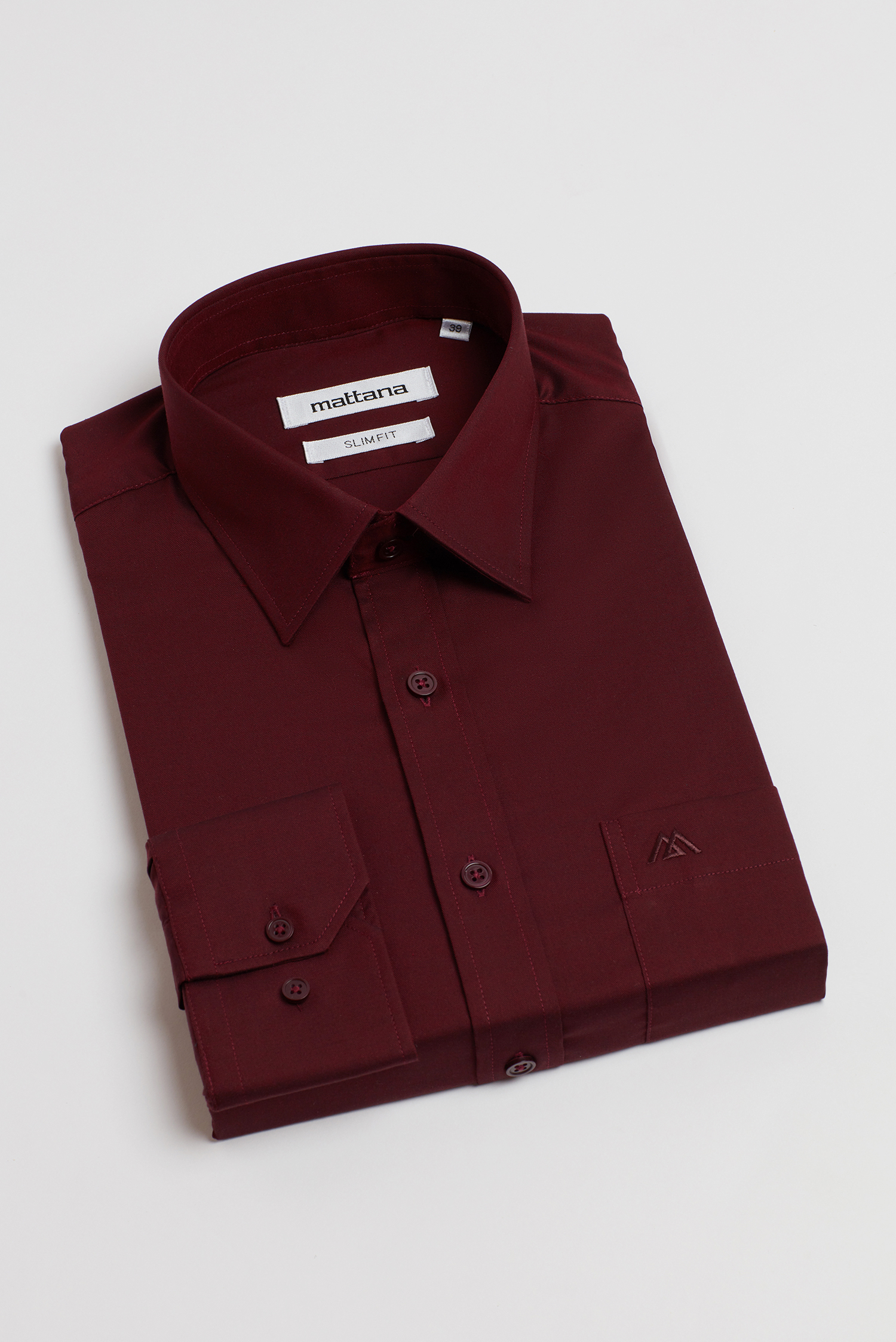 Áo sơ mi nam Slim fit đỏ trơn dài tay 