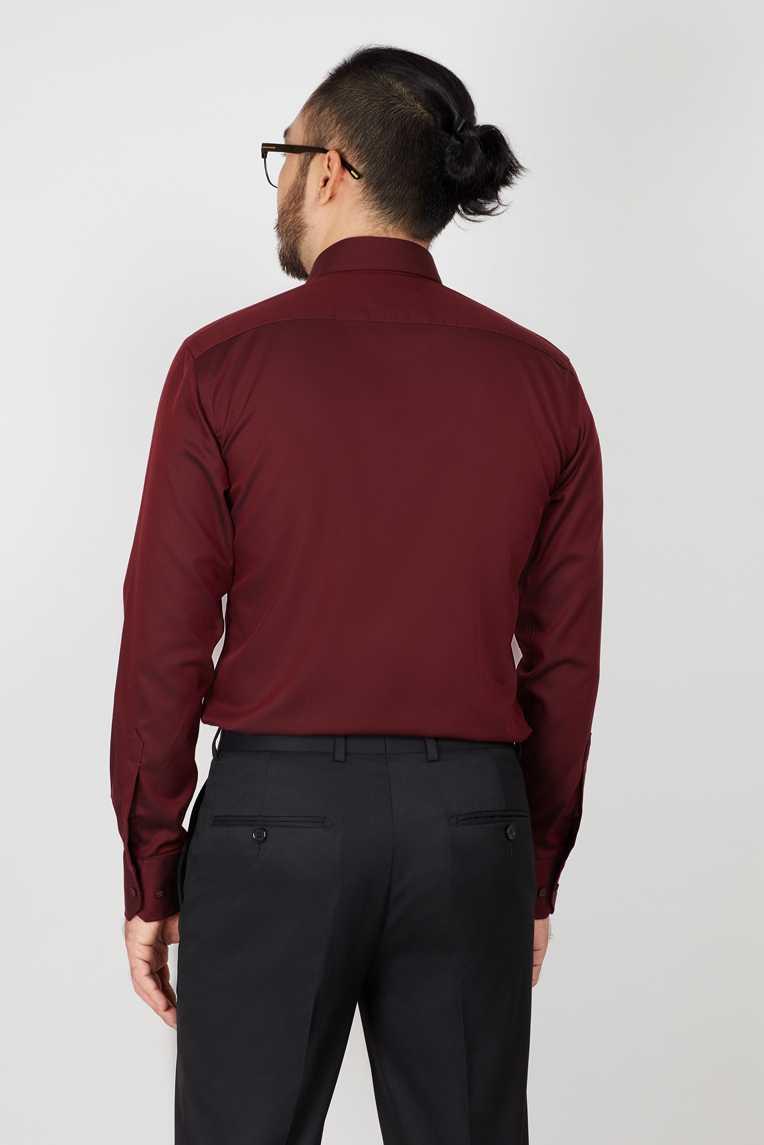 Áo sơ mi nam Slim fit đỏ trơn dài tay 