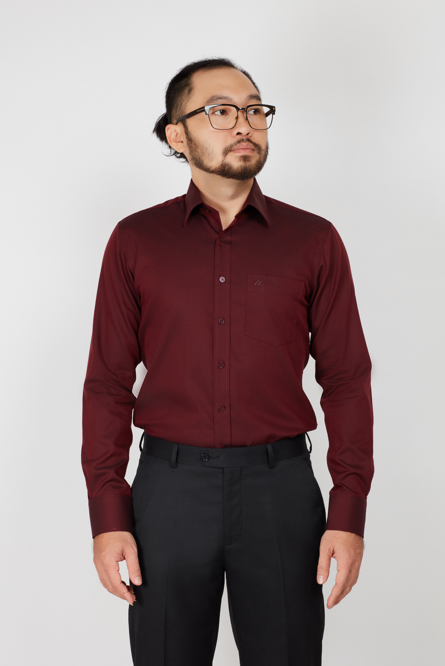 Áo sơ mi nam Slim fit đỏ trơn dài tay 