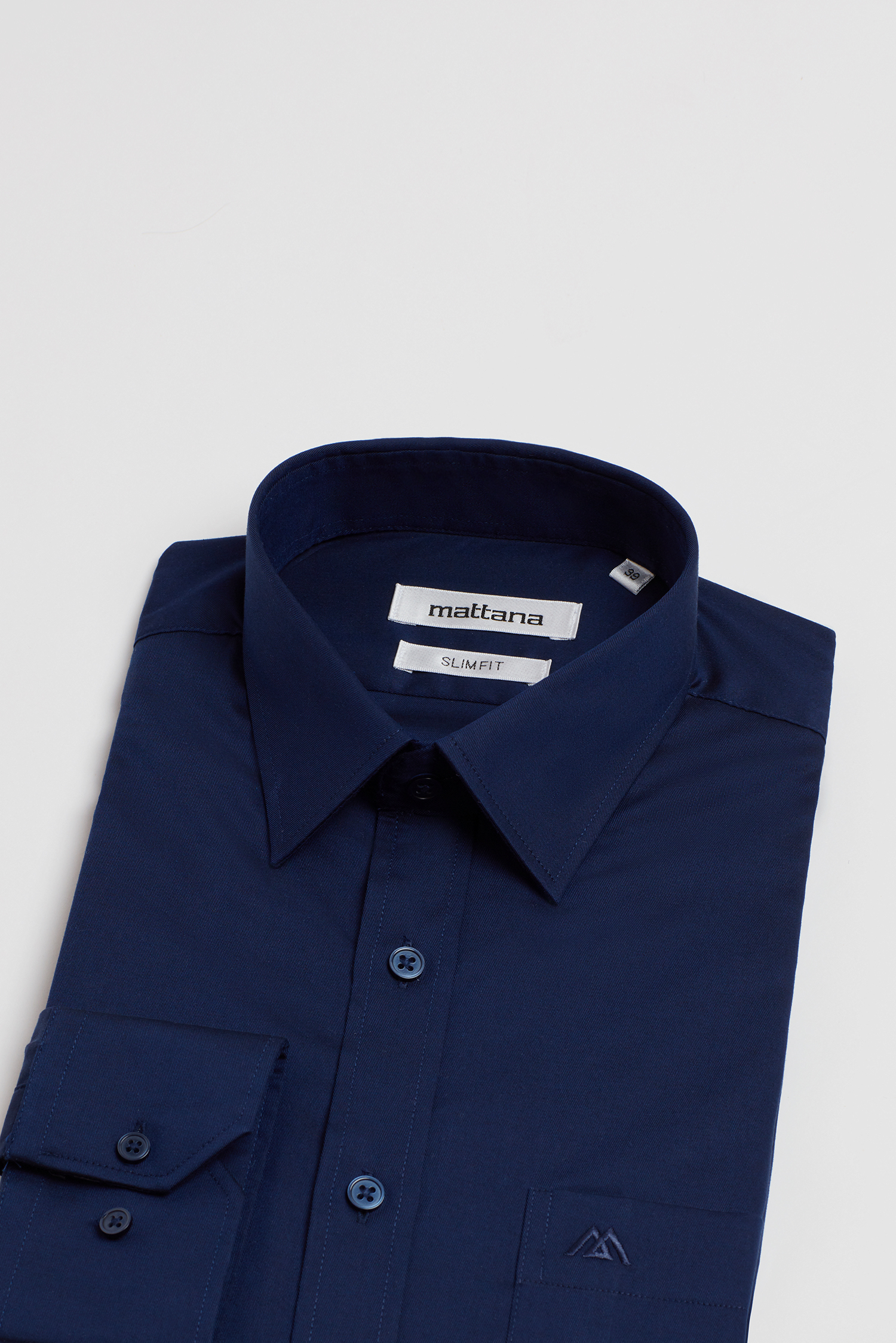 Áo sơ mi nam Slim fit xanh đen trơn 